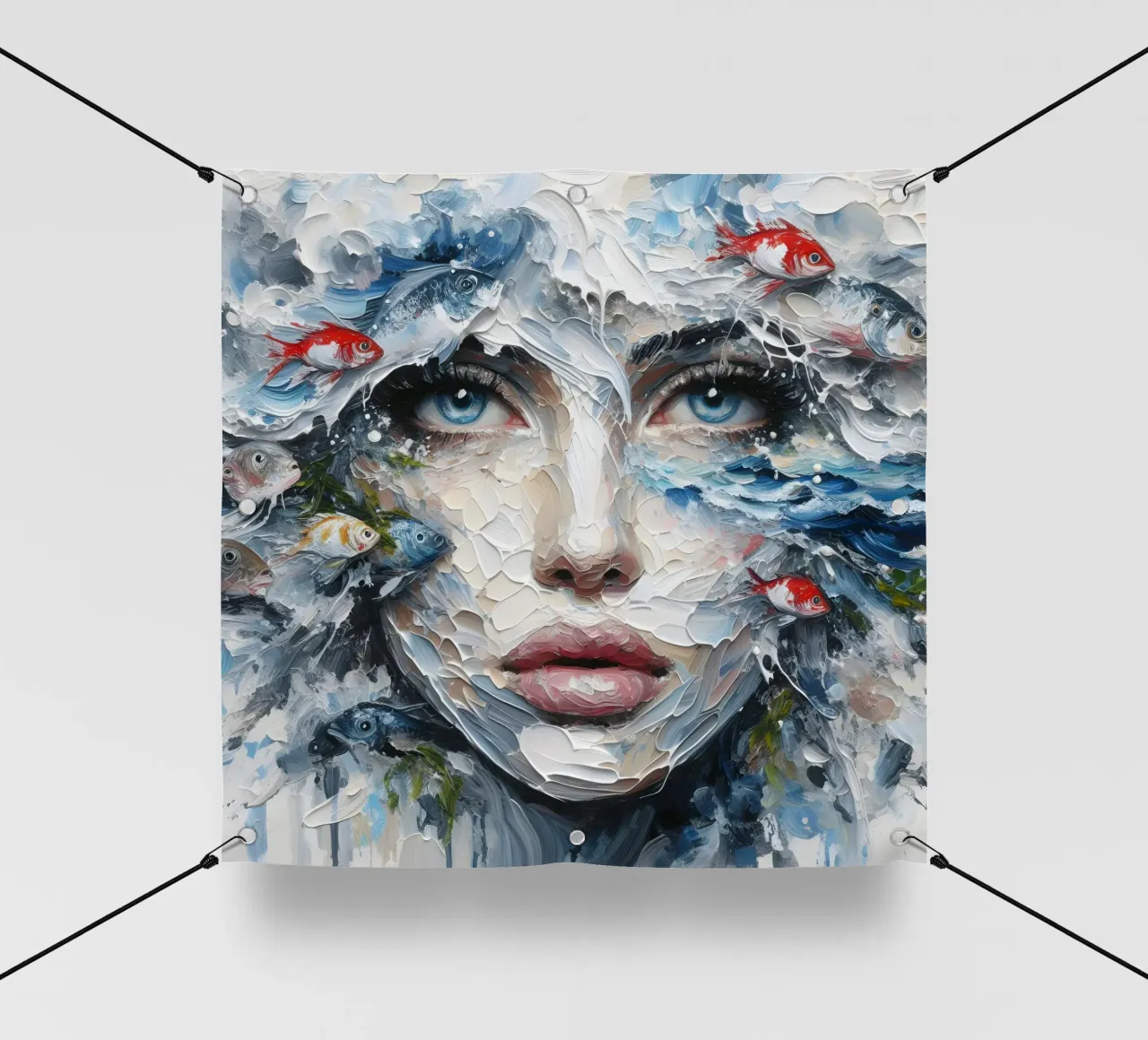 Nuotare con i pesci Pittura telo in pvc da ARTOMATIC