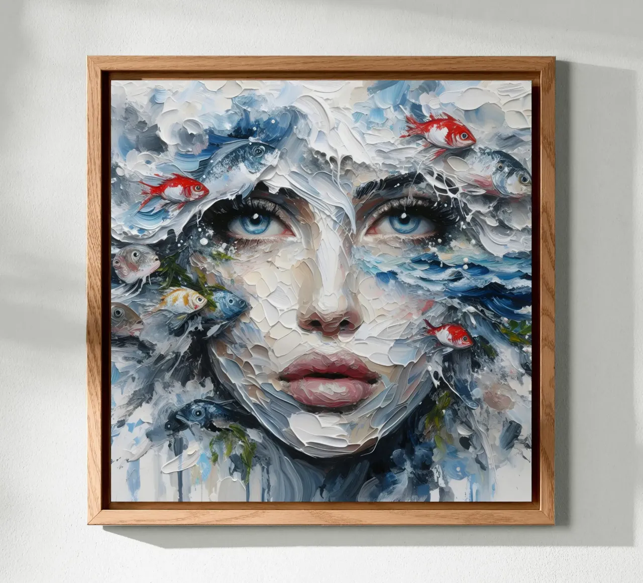 Nuotare con i pesci Pittura alluminio dibond da ARTOMATIC