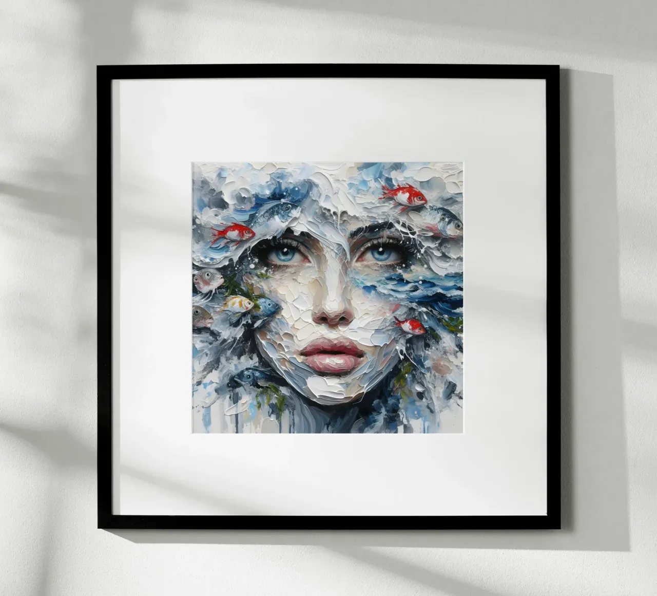 Nuotare con i pesci Pittura carta hahnemühle da ARTOMATIC