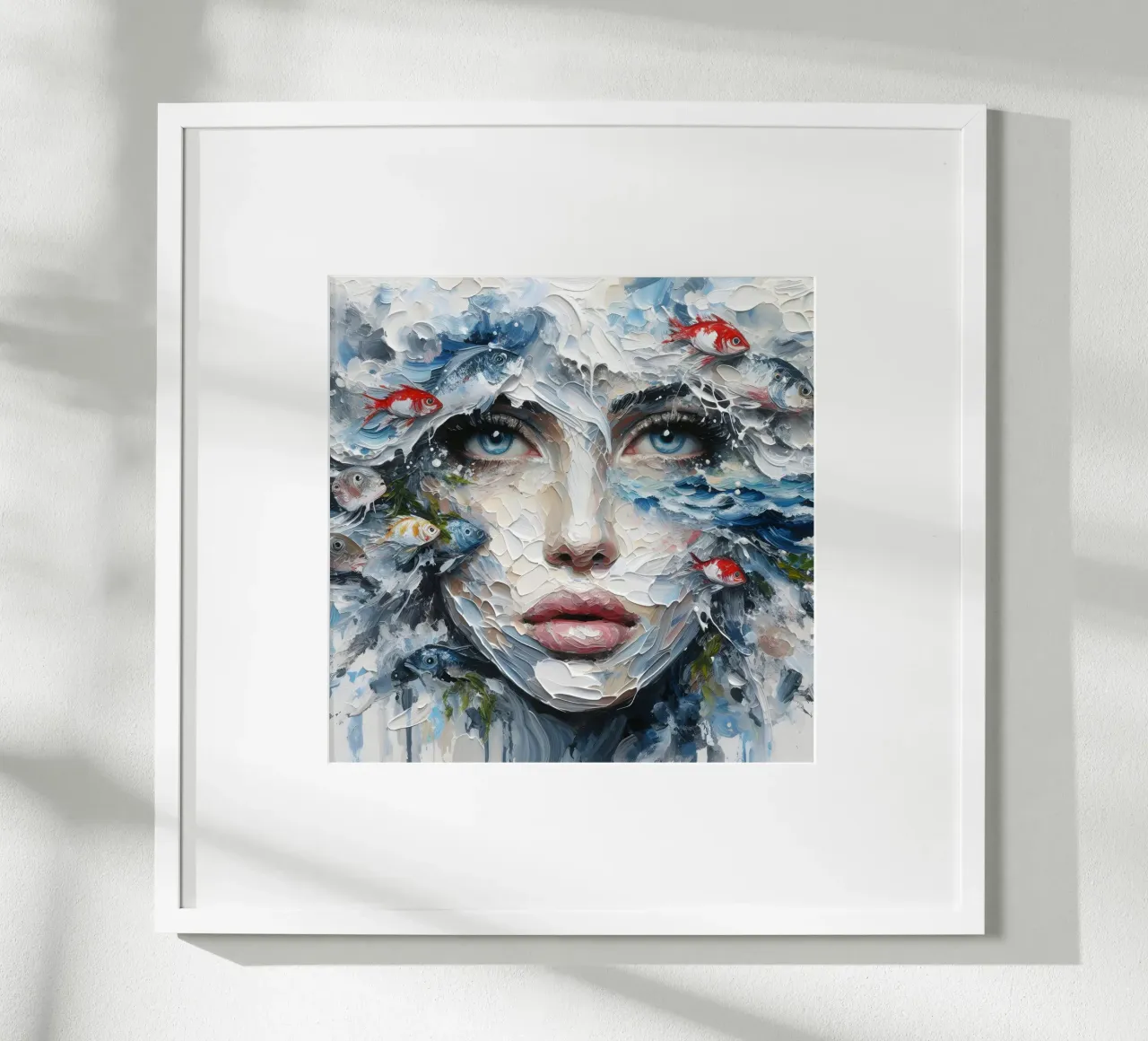 Nuotare con i pesci Pittura carta hahnemühle da ARTOMATIC