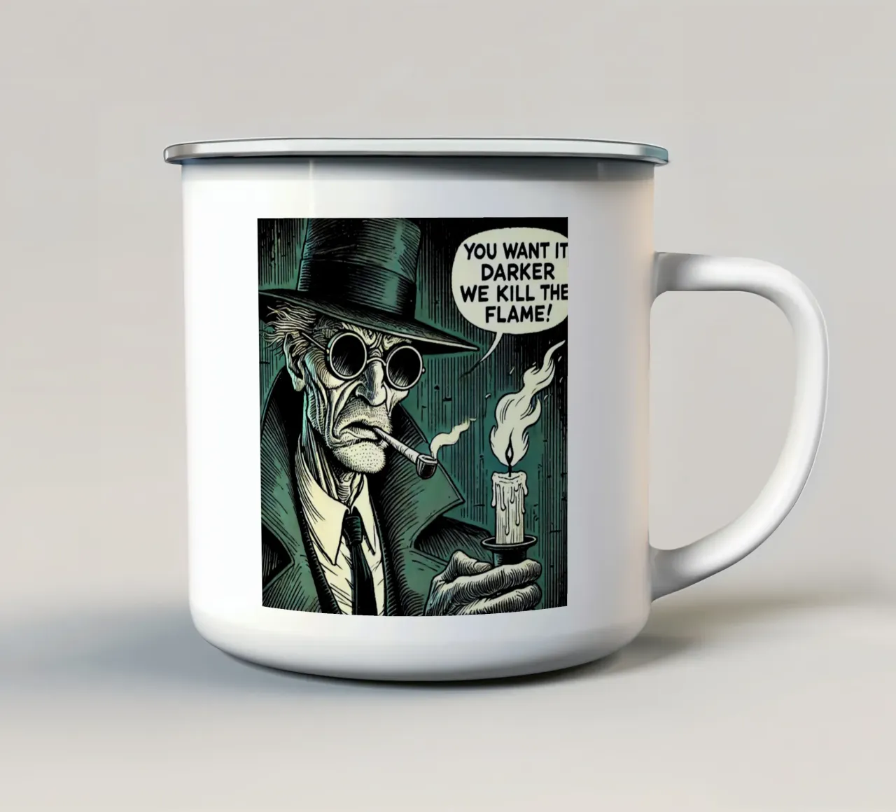 you want it darker - Vintage Poster tazza in smalto da posterprints-by-nomad
