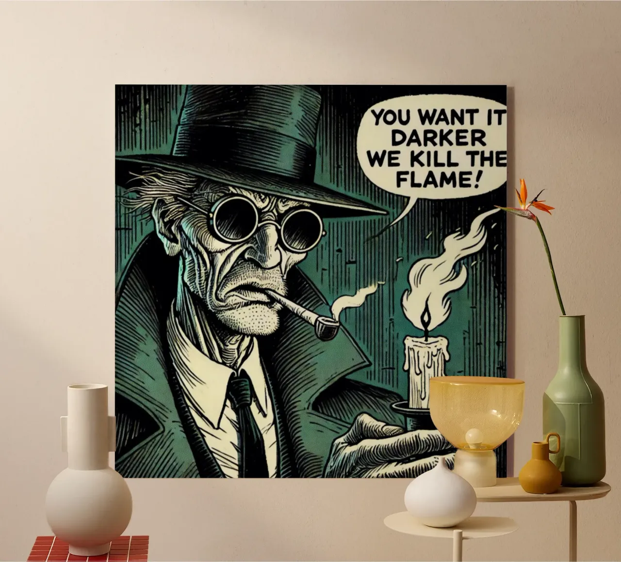 you want it darker - Vintage Poster plexiglass da posterprints-by-nomad