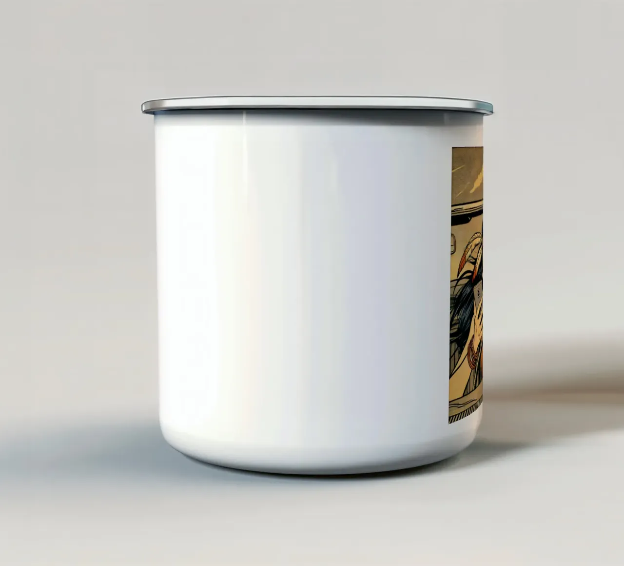 faster - Vintage Poster tazza in smalto da posterprints-by-nomad