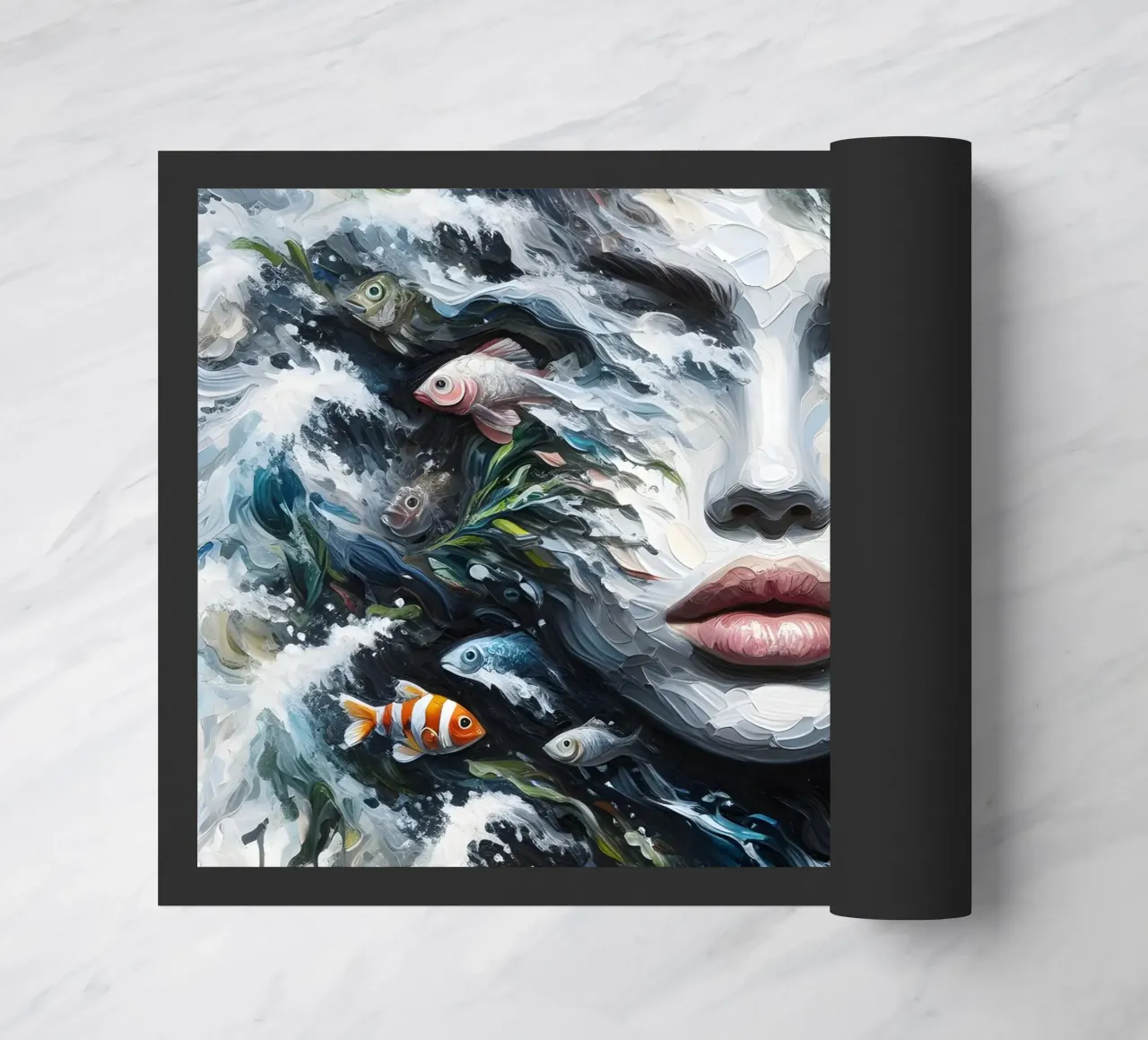 COME UN PESCE FUOR D'ACQUA RITRATTO zerbino da ARTOMATIC