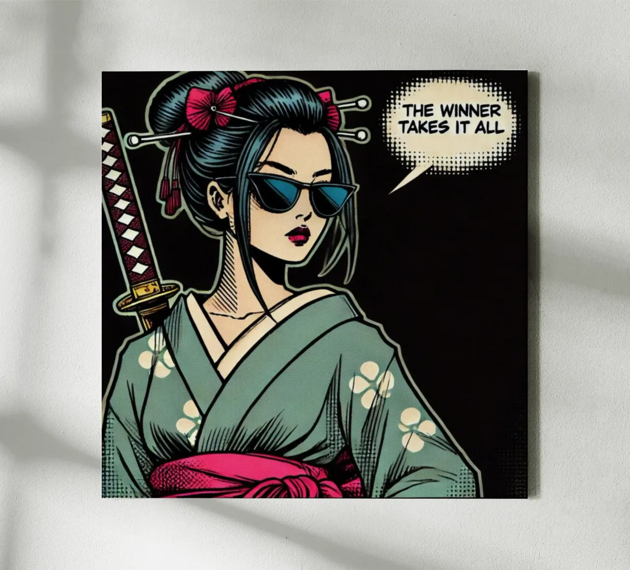 the winner takes it all - Vintage Poster canvas met Baklijst van posterprints-by-nomad