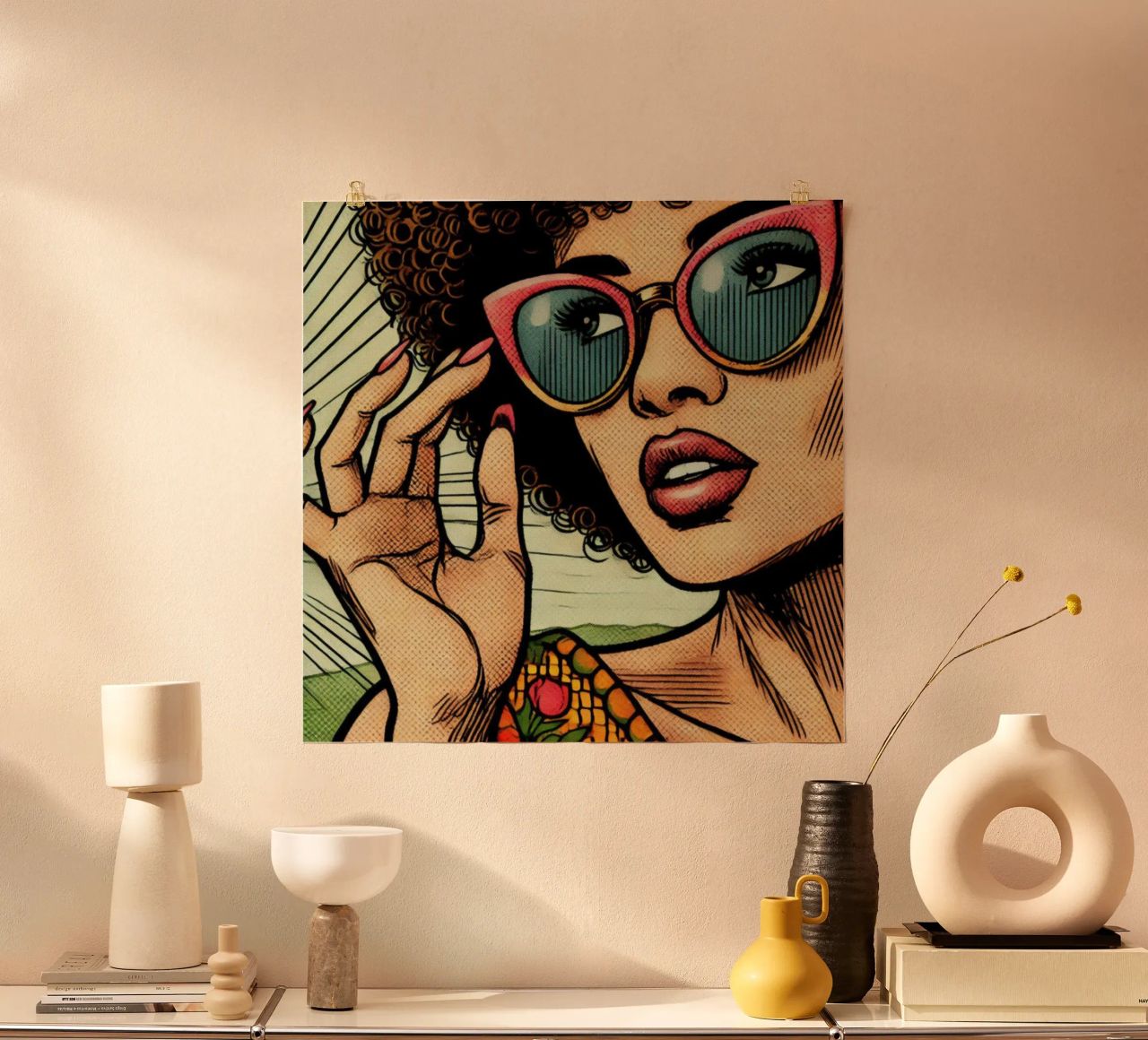 sunglasses - Vintage Poster poster by posterprints-by-nomad