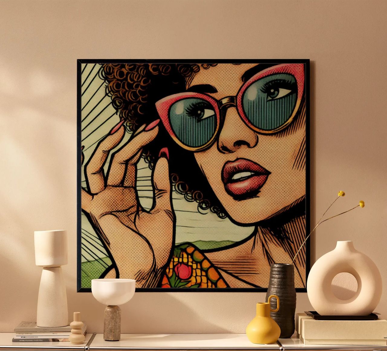 sunglasses - Vintage Poster poster by posterprints-by-nomad