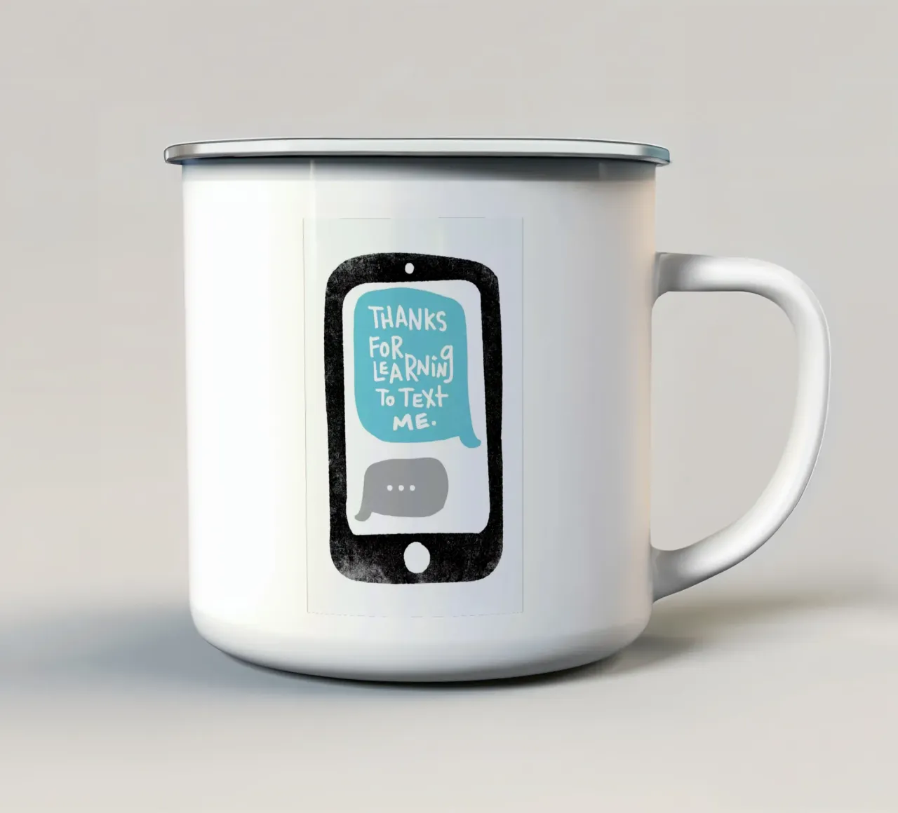 Moms Text tazza in smalto da Matthew Taylor Wilson