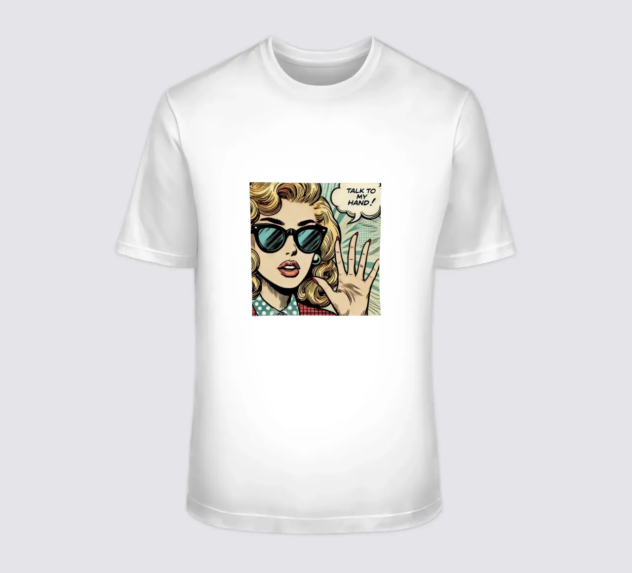 talk to my hand - Vintage Poster t-shirt da posterprints-by-nomad