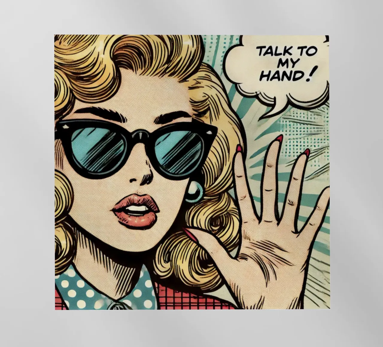 talk to my hand - Vintage Poster pellicola backlit da posterprints-by-nomad