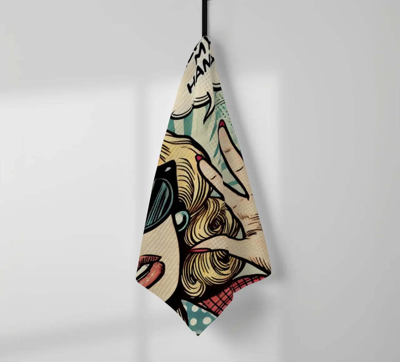talk to my hand - Vintage Poster tea towel by posterprints-by-nomad