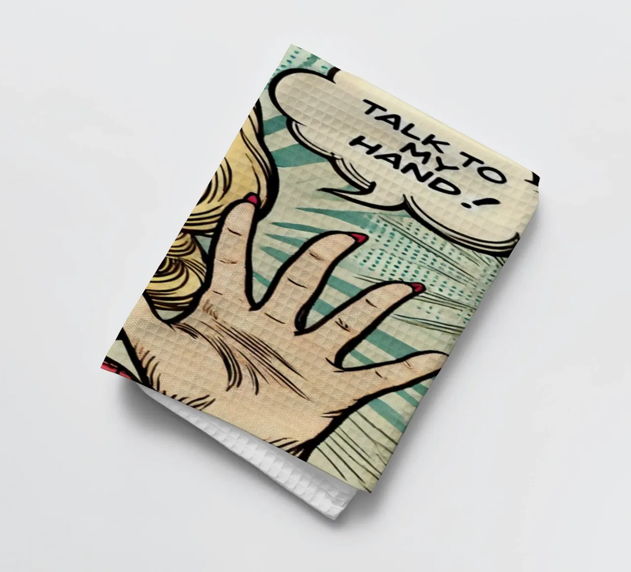 talk to my hand - Vintage Poster tea towel by posterprints-by-nomad
