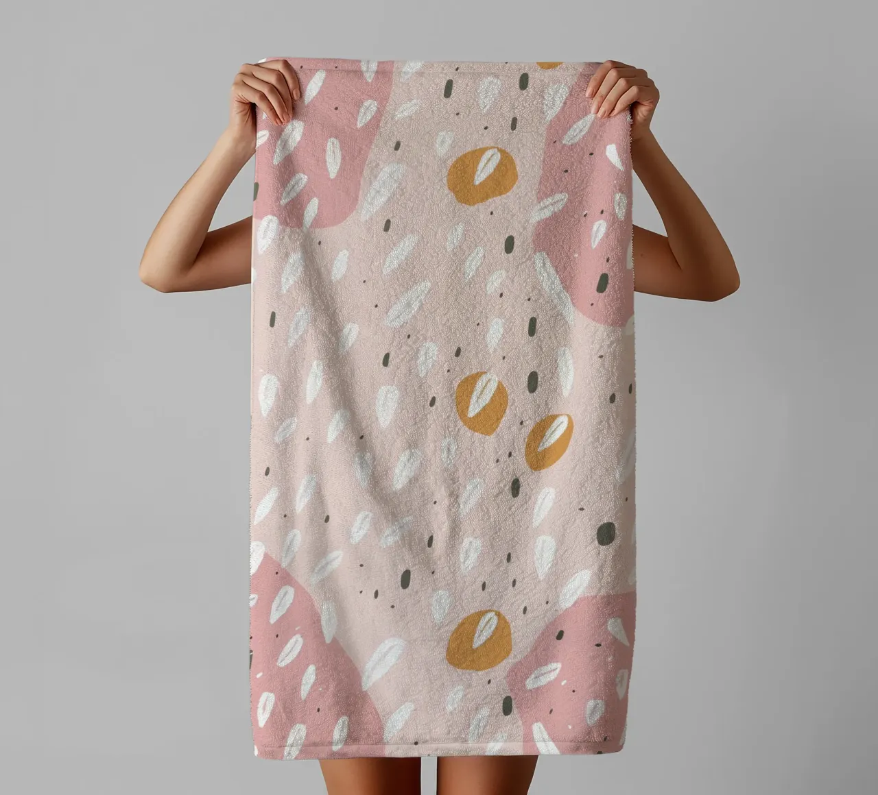 Pastel Abstract Print for Nursery towel by Little Lola