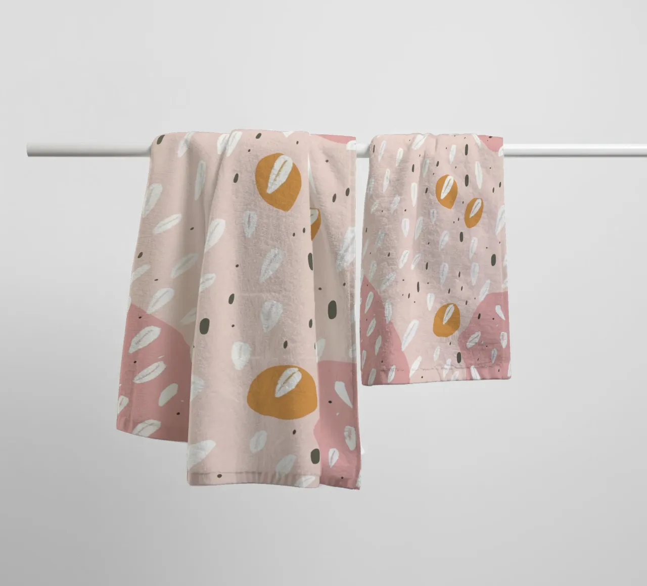 Pastel Abstract Print for Nursery towel by Little Lola
