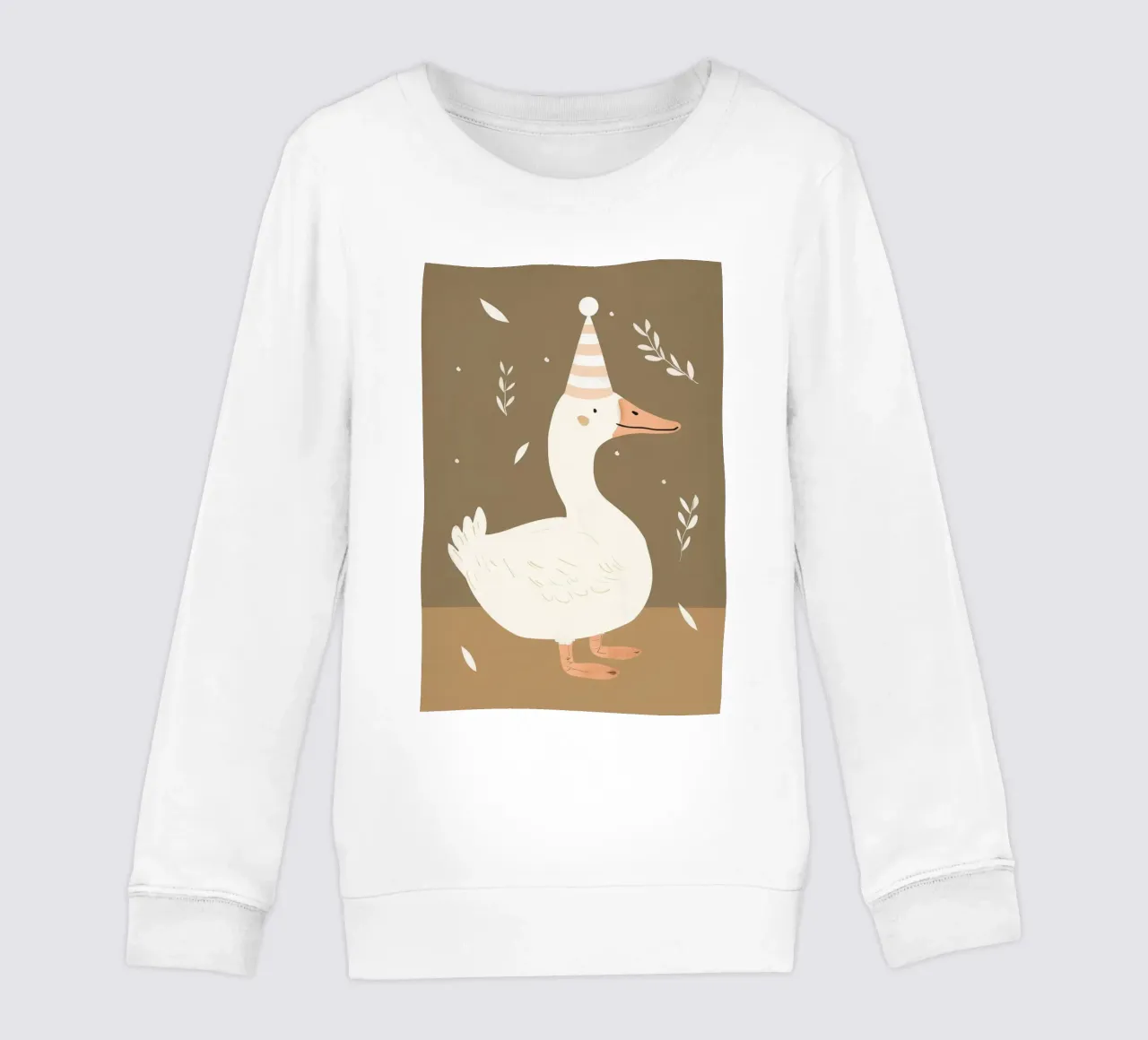 Birthday Celebration Duck, Cute Nursery Print for Kids kids sweatshirt by Little Lola