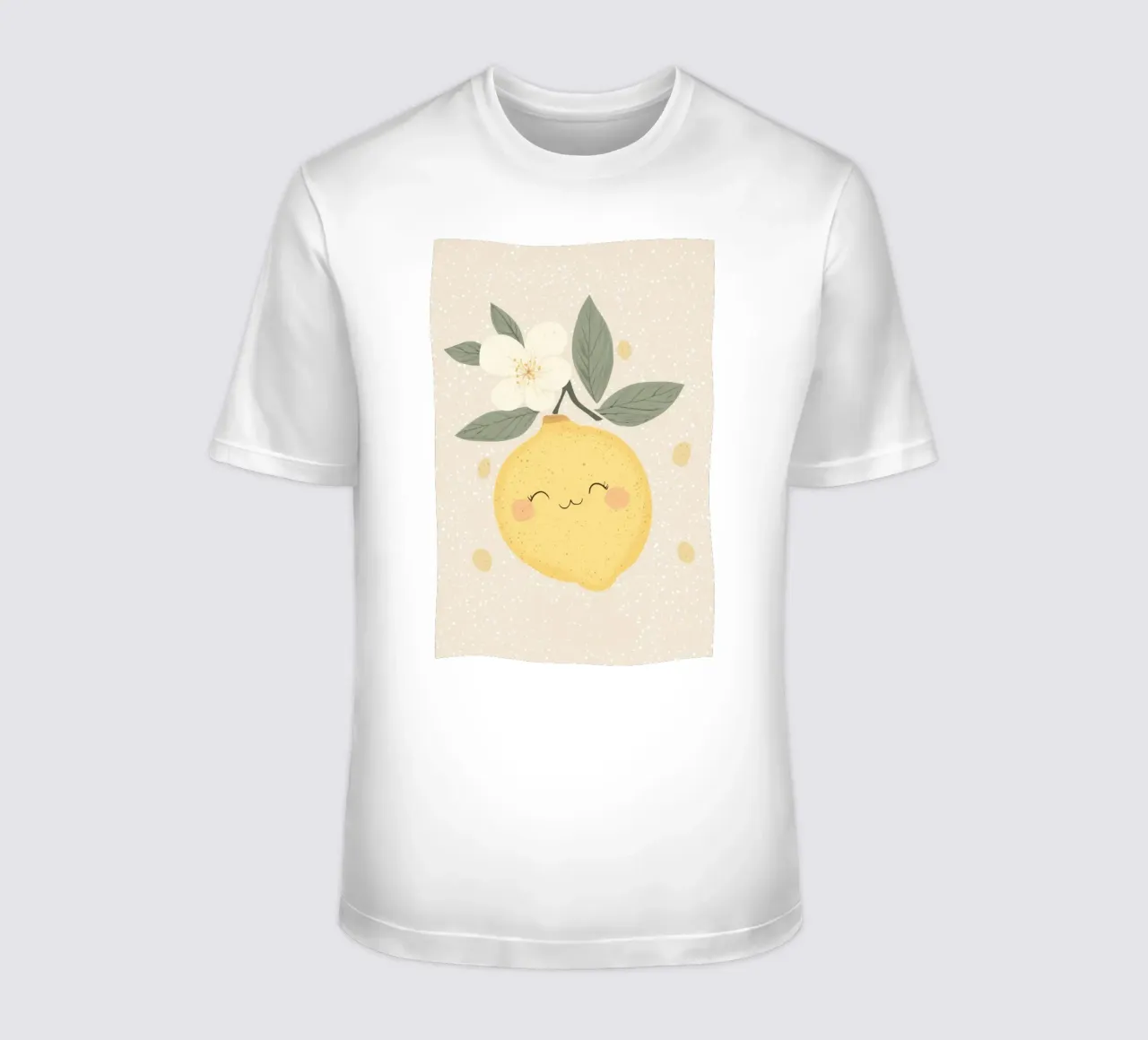 Illustrazione di un piccolo limone felice per la cameretta dei bambini t-shirt da Little Lola