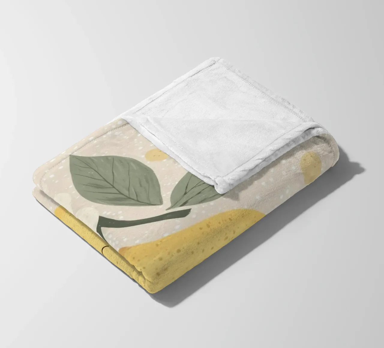 Illustrazione di un piccolo limone felice per la cameretta dei bambini coperta in pile da Little Lola