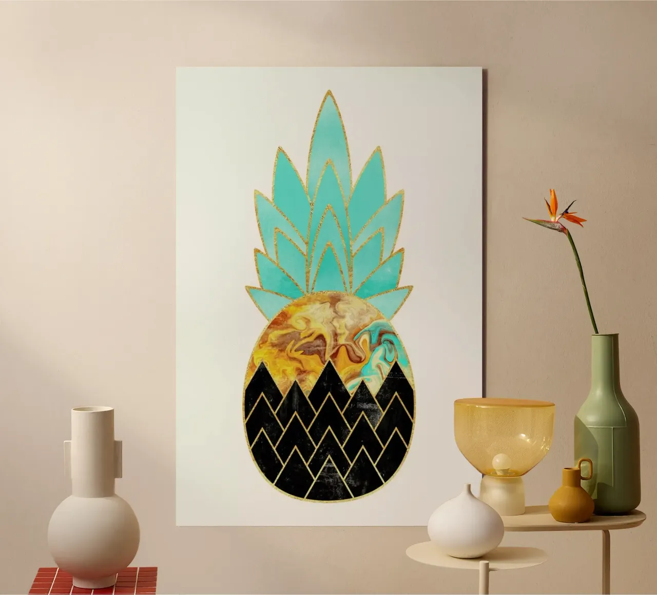 Precious Pineapple 3 Alu-Dibond von Elisabeth Fredriksson