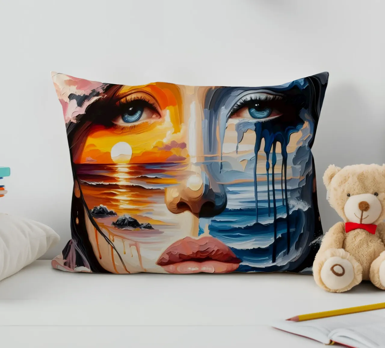 MARE TRANQUILLO E TEMPESTOSO cuscino da ARTOMATIC