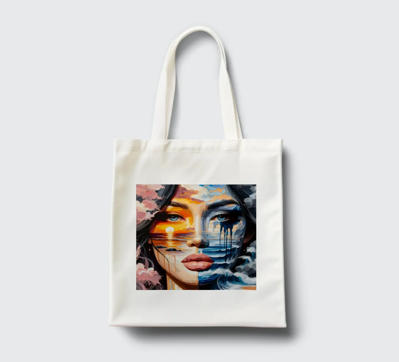 MARE TRANQUILLO E TEMPESTOSO borsa in juta da ARTOMATIC