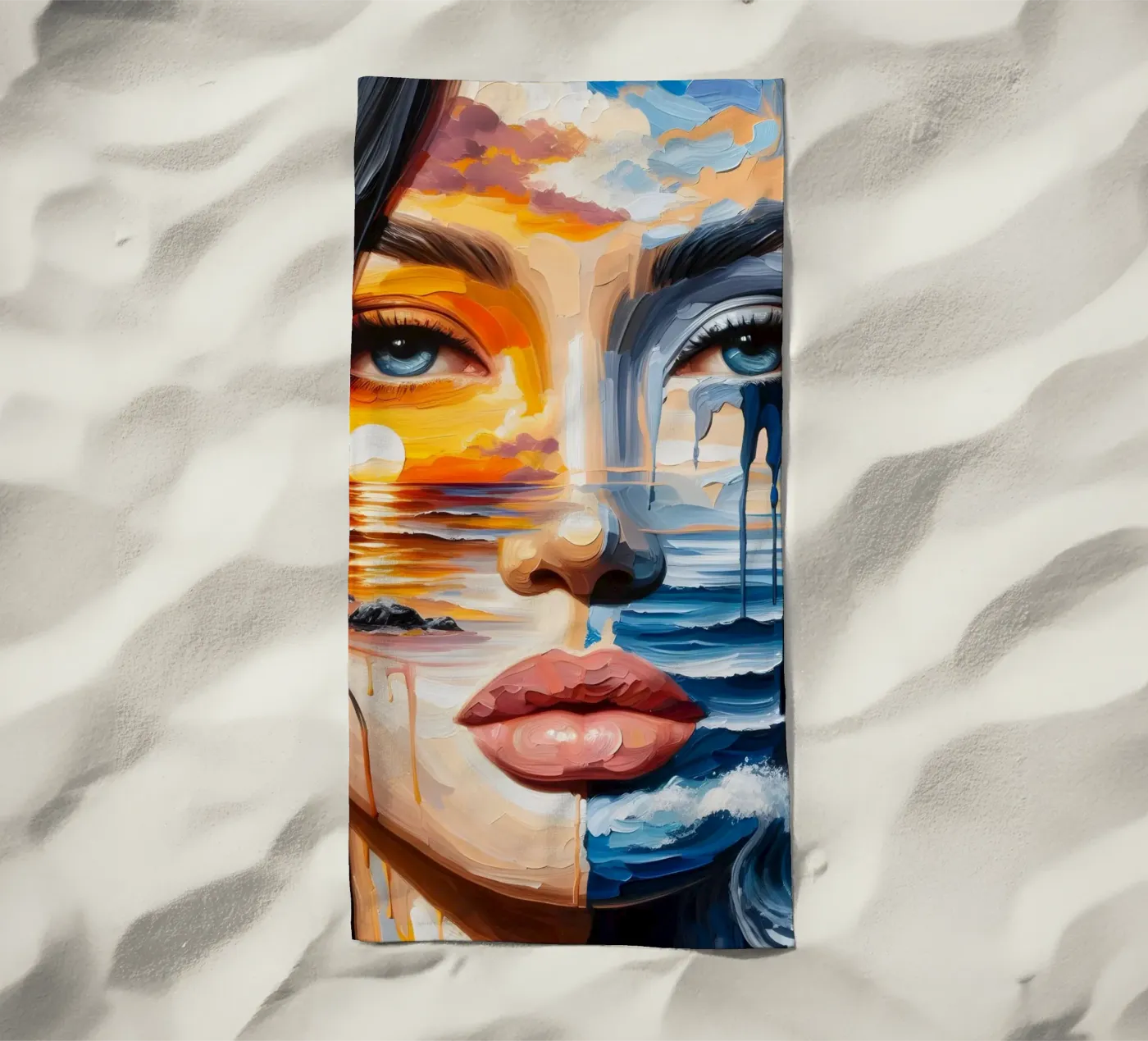 MARE TRANQUILLO E TEMPESTOSO telo mare da ARTOMATIC