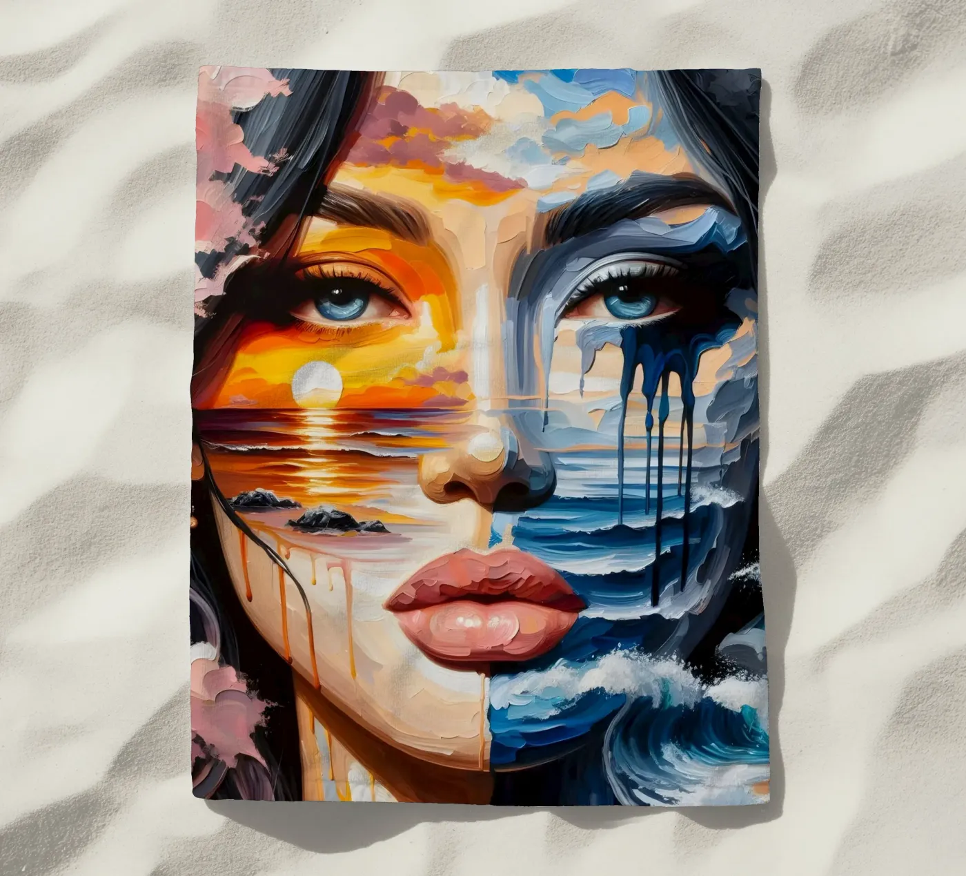 MARE TRANQUILLO E TEMPESTOSO telo mare da ARTOMATIC