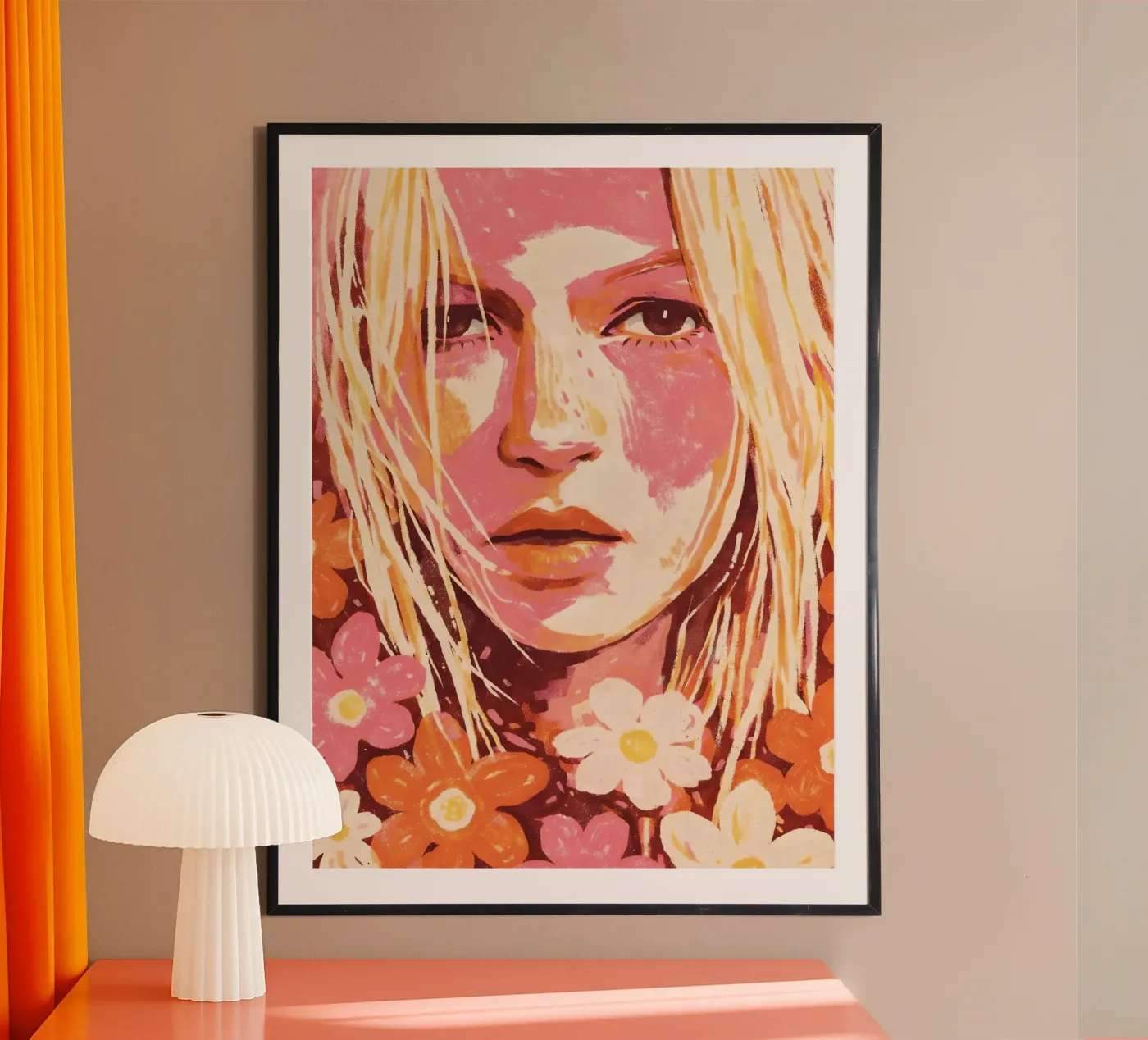 DONNA IN UN SOGNO DI FIORI poster da ARTOMATIC
