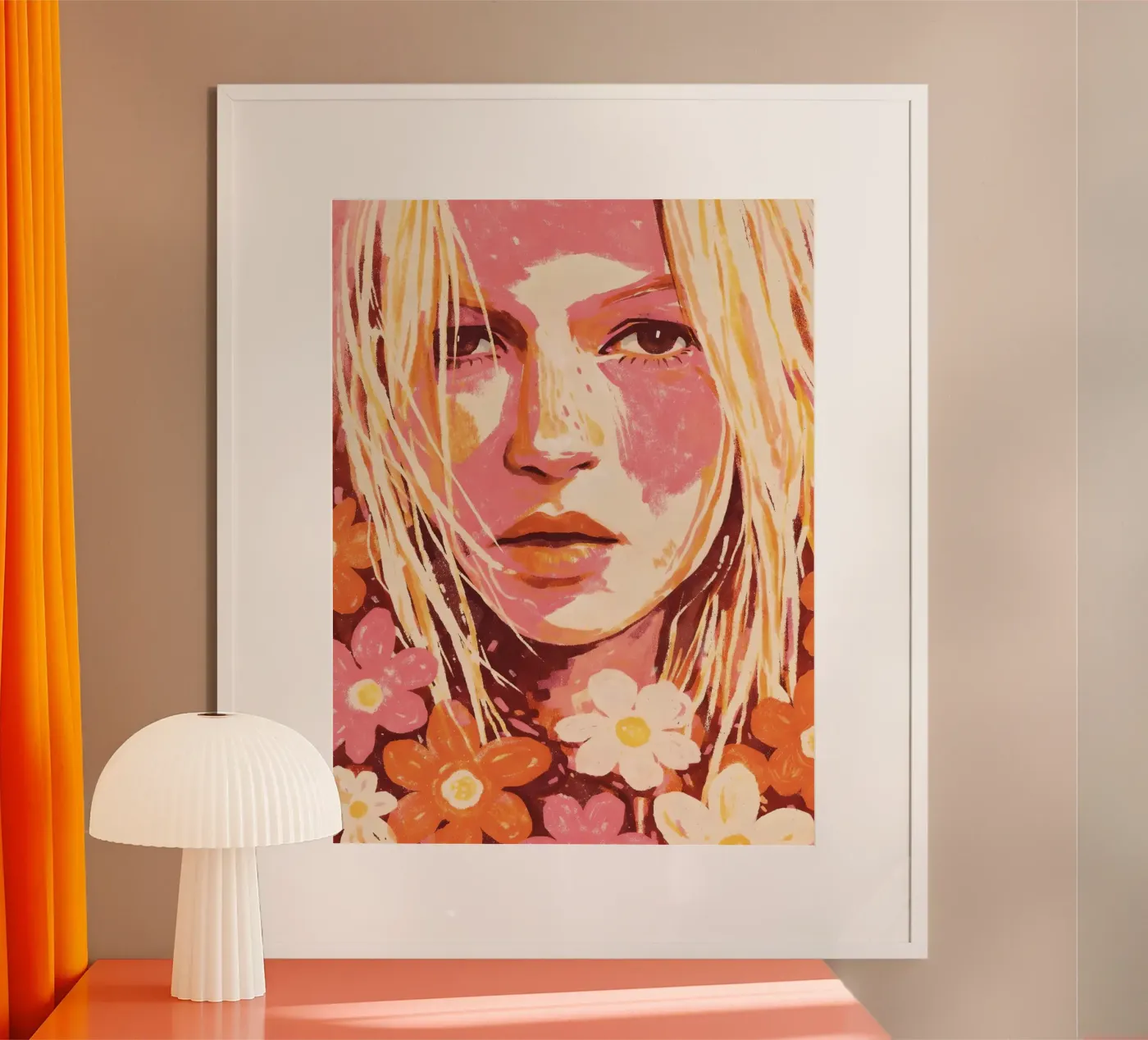 DONNA IN UN SOGNO DI FIORI poster da ARTOMATIC