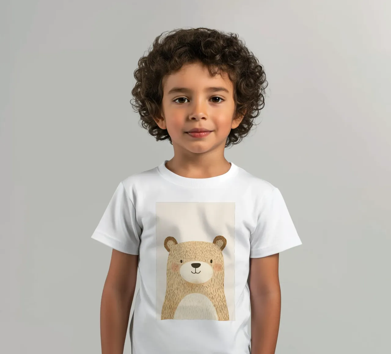 Cute Bear, Pastel Nursery Print, Kids Room Decor kids t-shirt by Little Lola