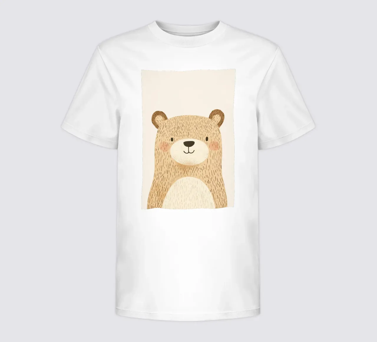Cute Bear, Pastel Nursery Print, Kids Room Decor kids t-shirt by Little Lola