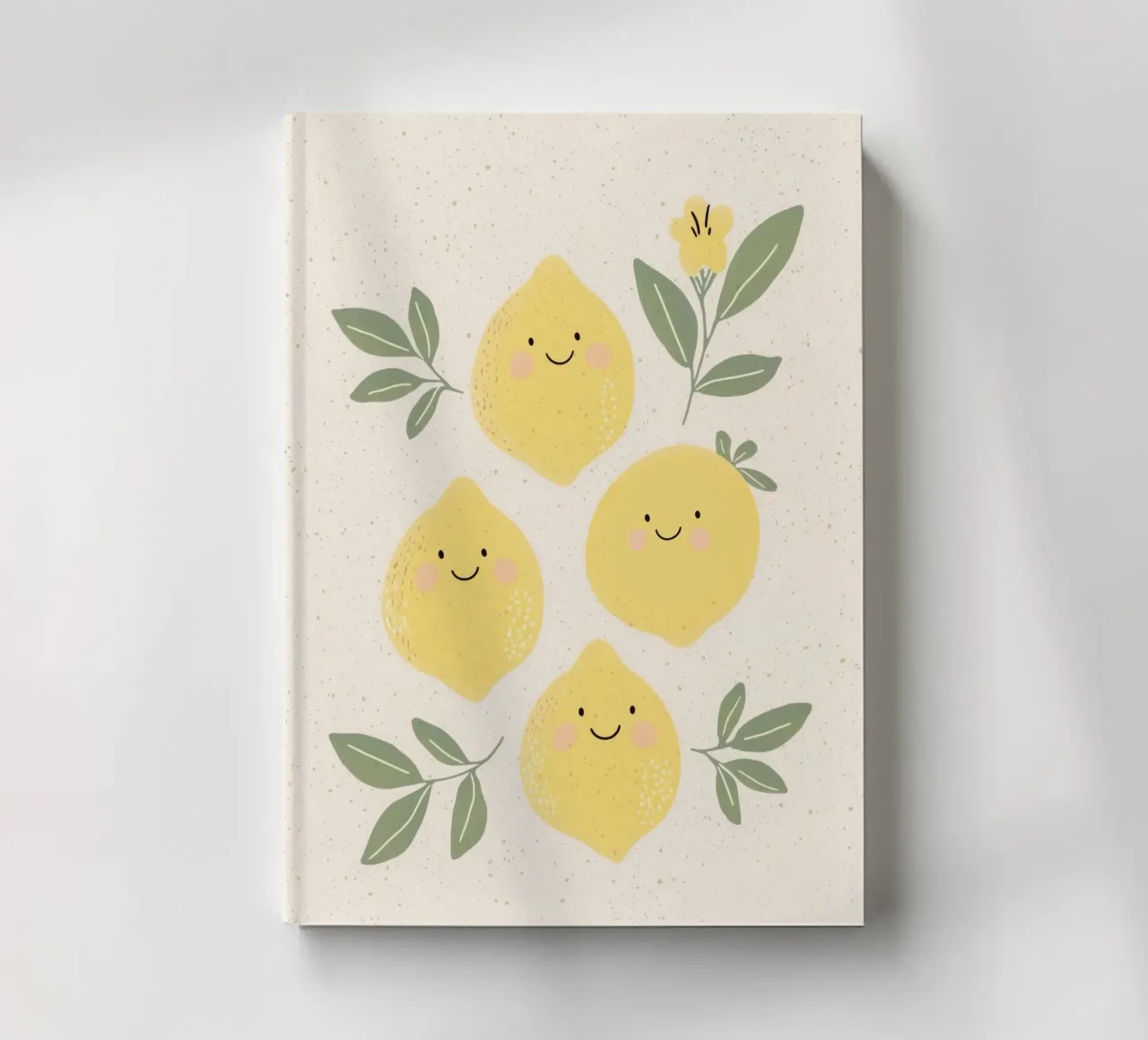 Lemon Print, Cute Nursery Print for Kids notebook by Little Lola