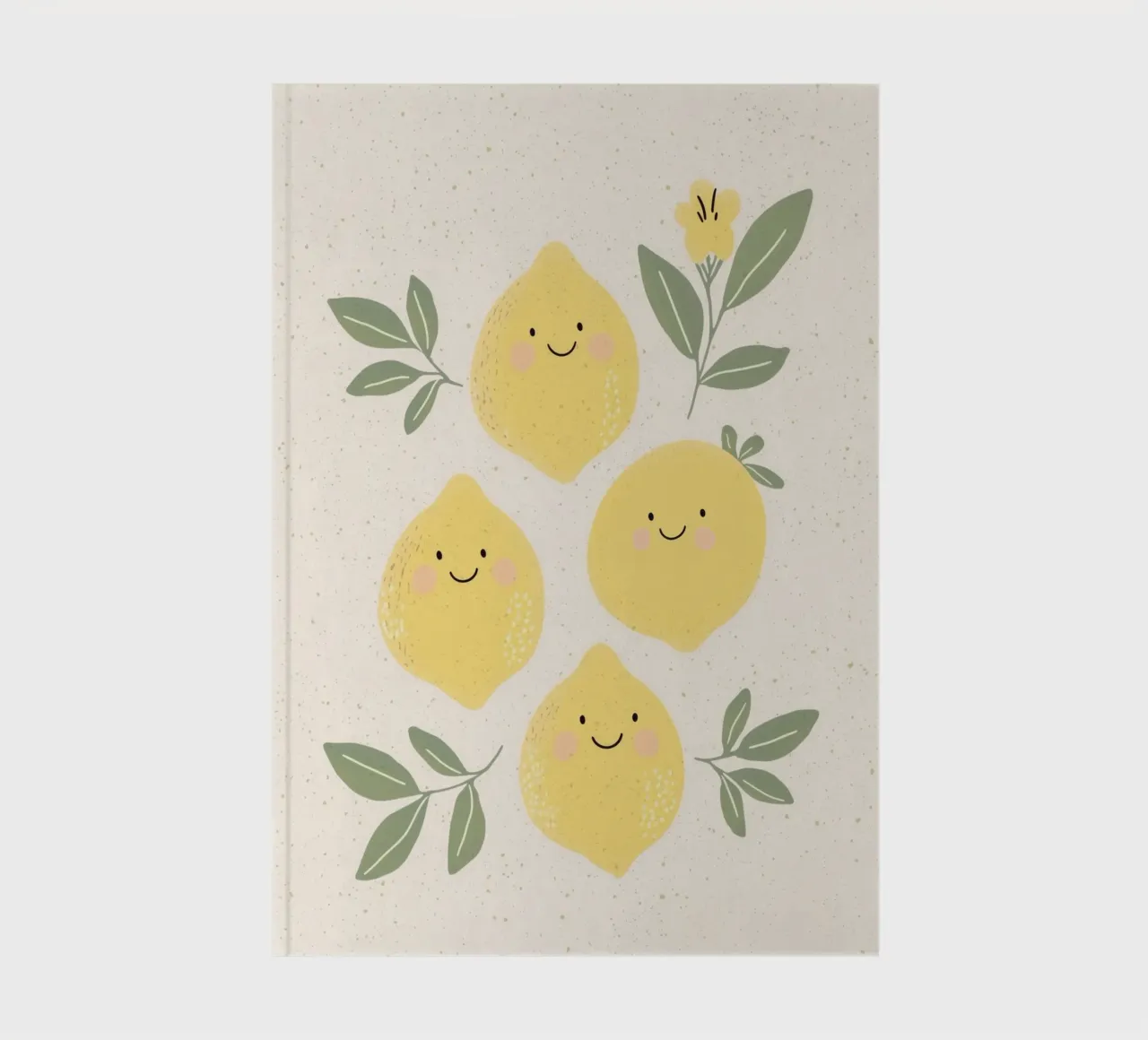 Lemon Print, Cute Nursery Print for Kids notebook by Little Lola