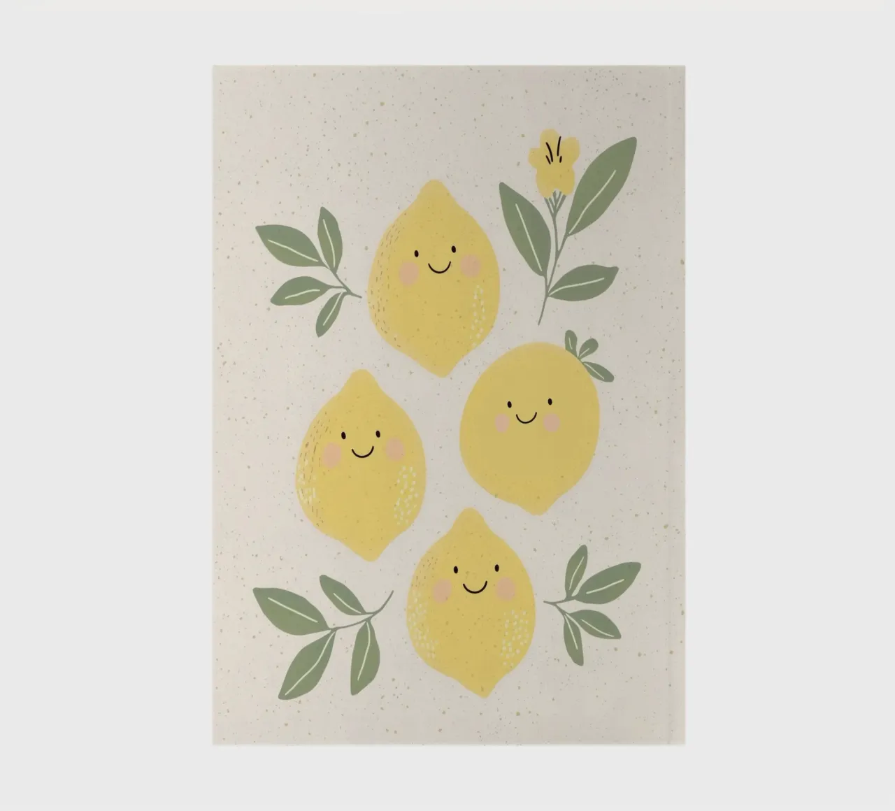 Lemon Print, Cute Nursery Print for Kids notebook by Little Lola