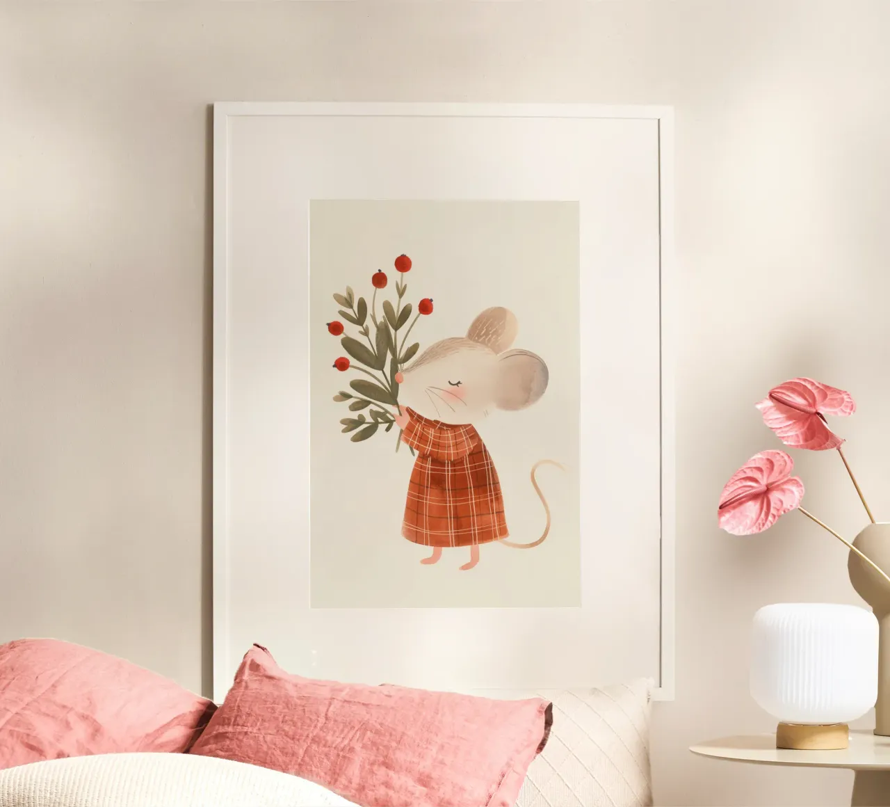 Cute Little Mouse Nursery Print for Kids hahnemühle by Little Lola