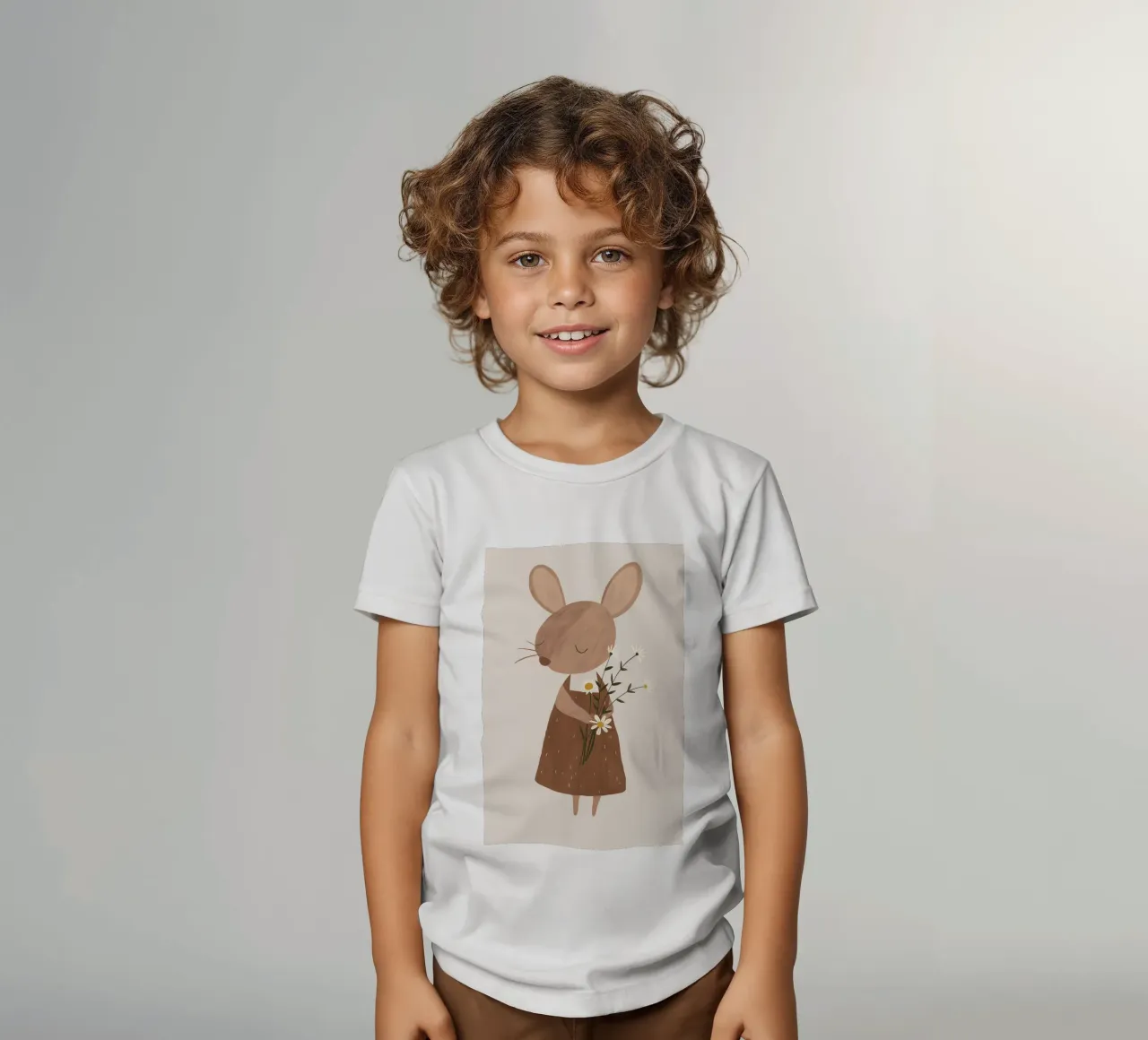 Little Mouse Design for Kids Room kids t-shirt by Little Lola