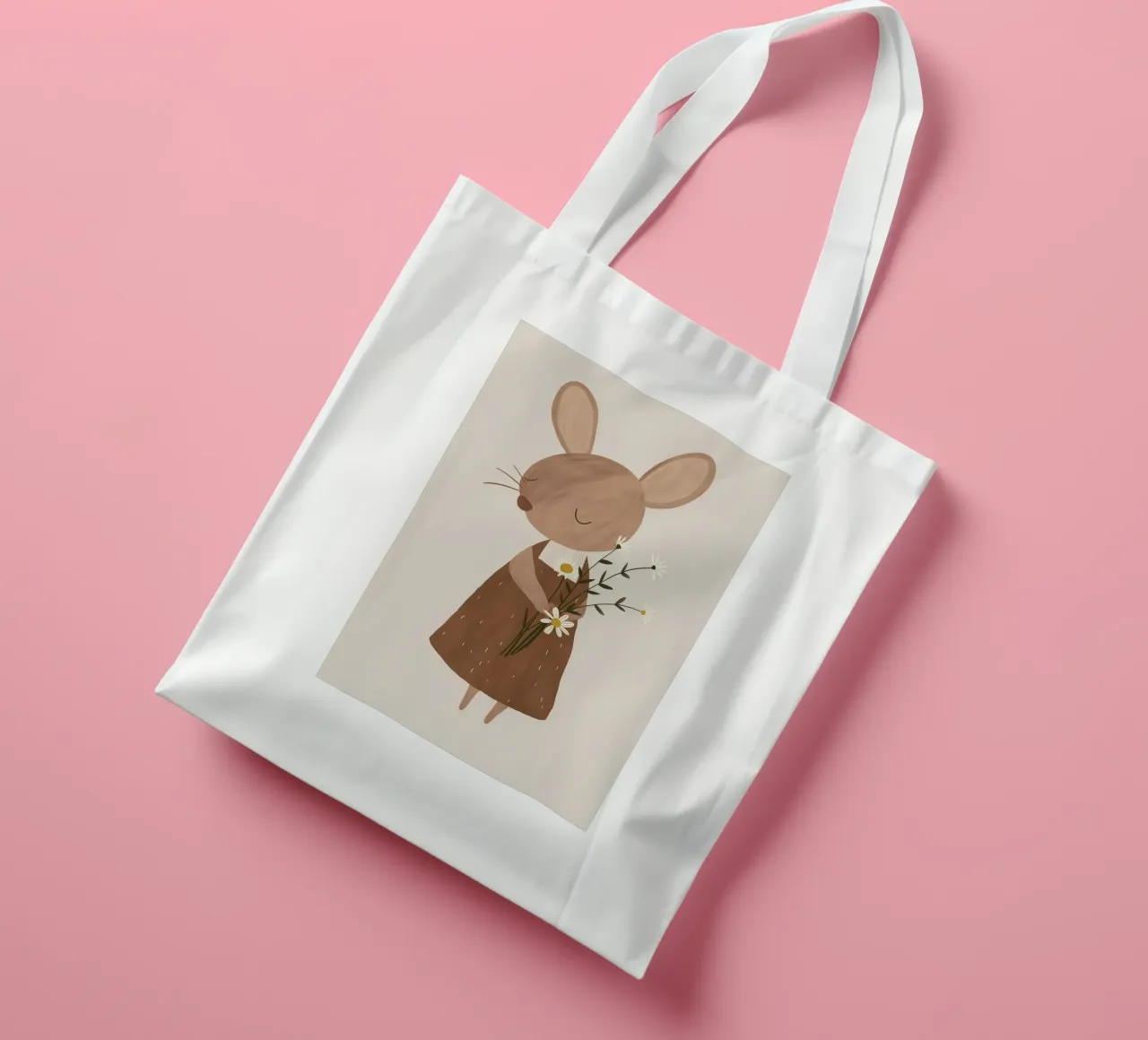 Design di un topolino per la cameretta dei bambini borsa in juta da Little Lola