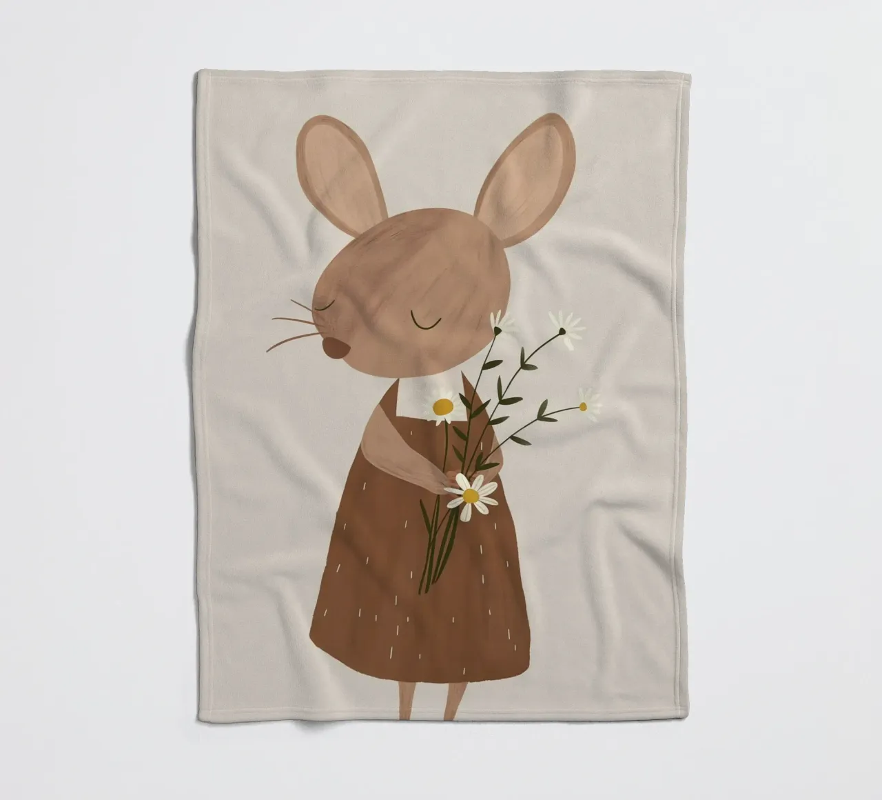 Design di un topolino per la cameretta dei bambini coperta in pile da Little Lola
