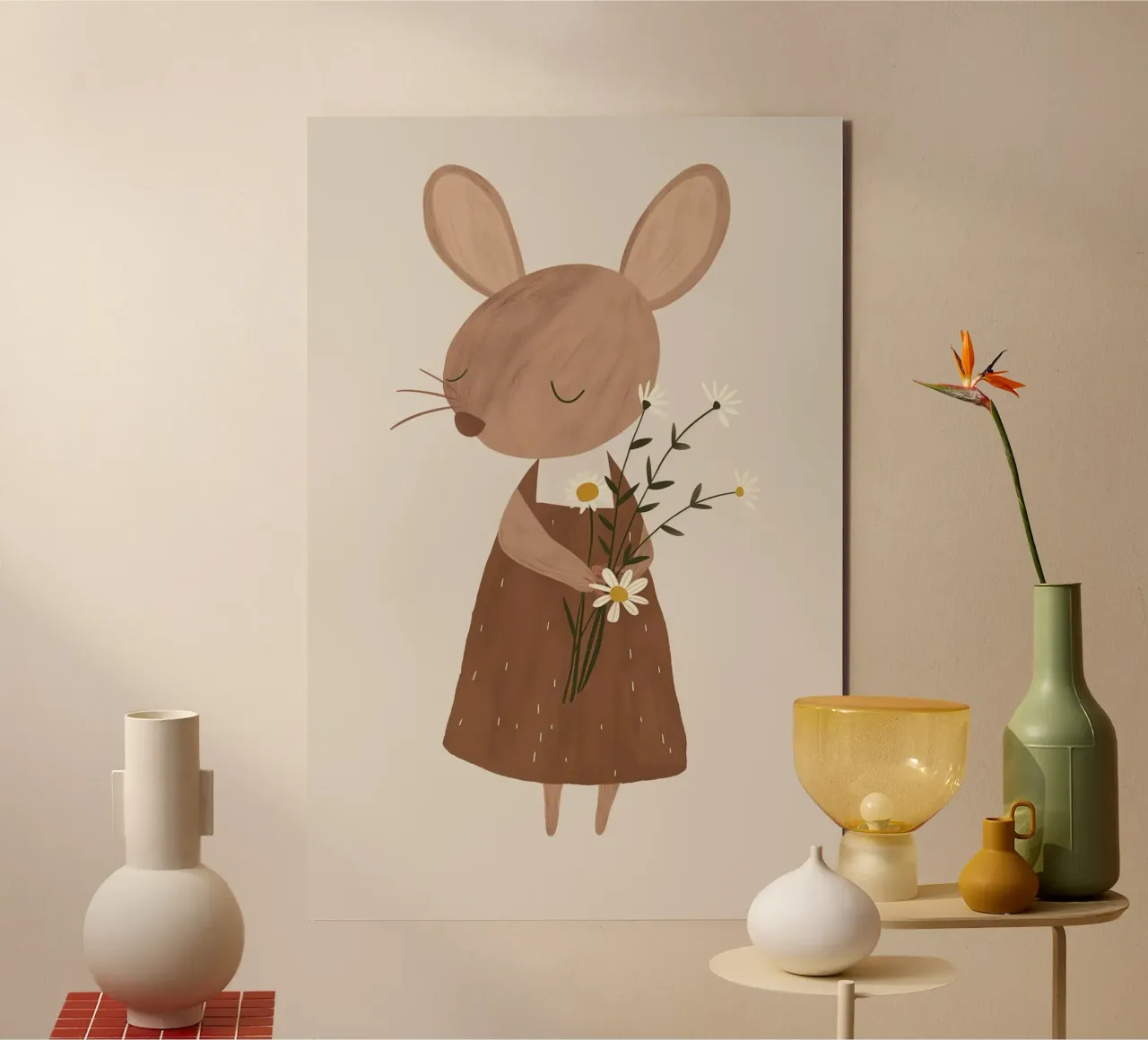Design di un topolino per la cameretta dei bambini alluminio dibond da Little Lola