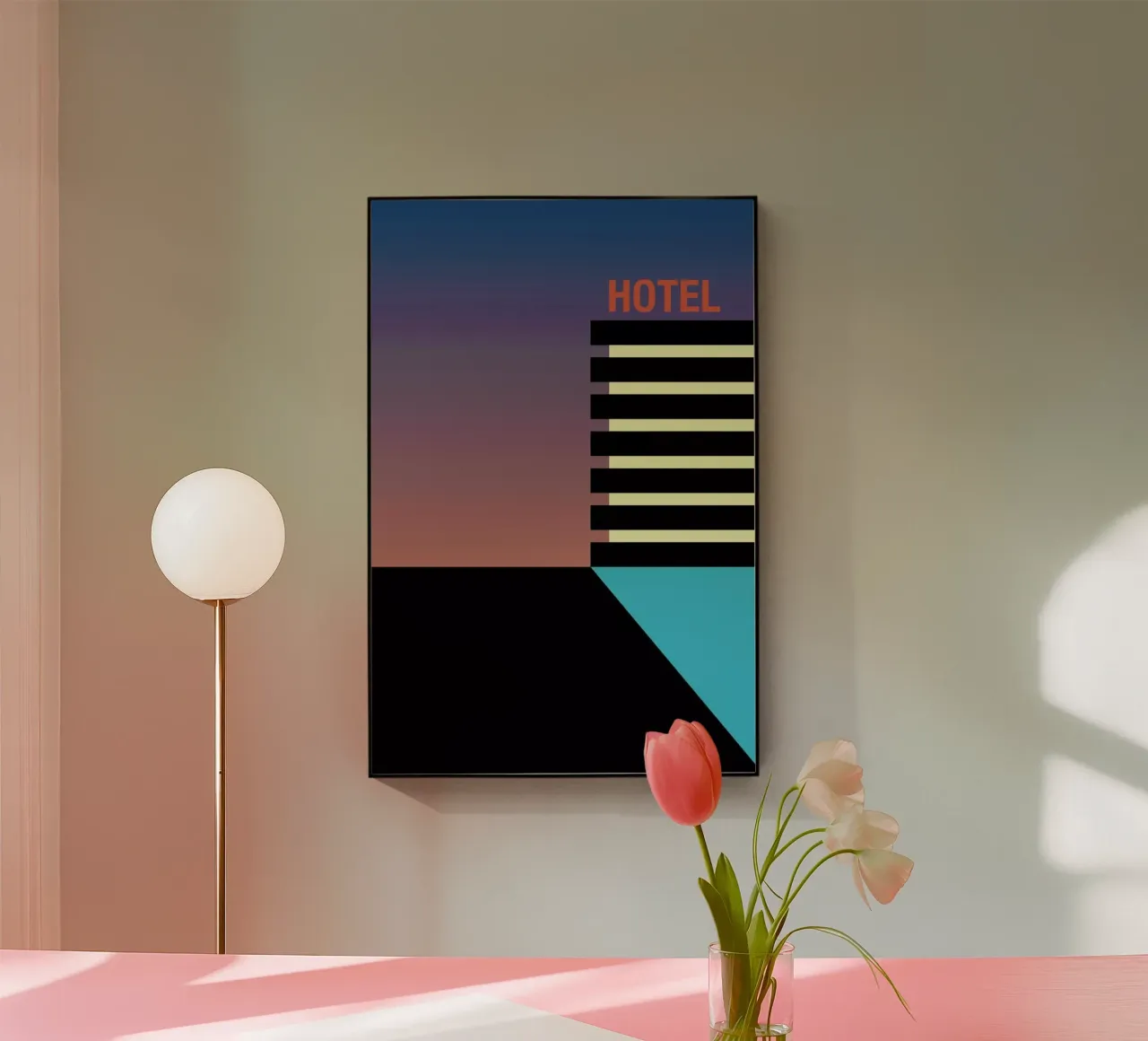 Hotel Nightfall plexiglass da BLAEK Design Studio