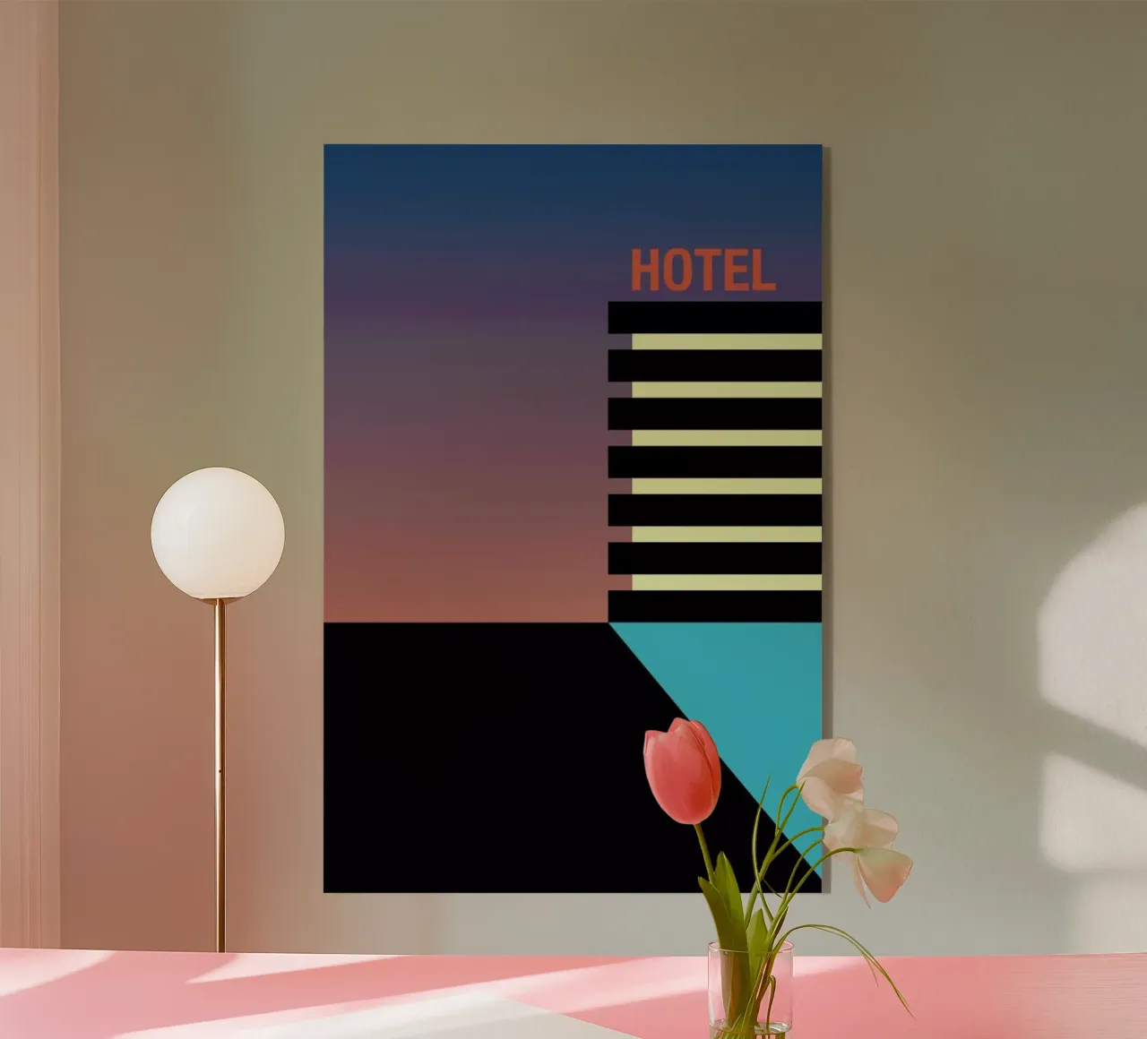Hotel Nightfall plexiglass da BLAEK Design Studio