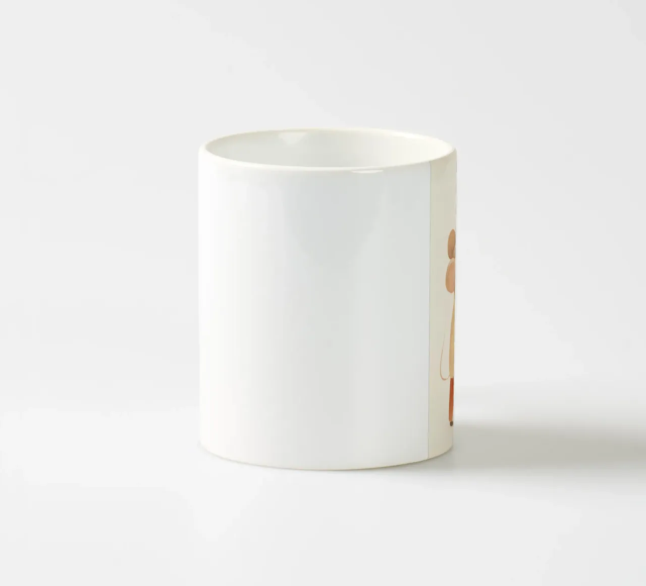Topo acquerellato con fiori in mano, stampa per bambini in cameretta tazza in ceramica da Little Lola