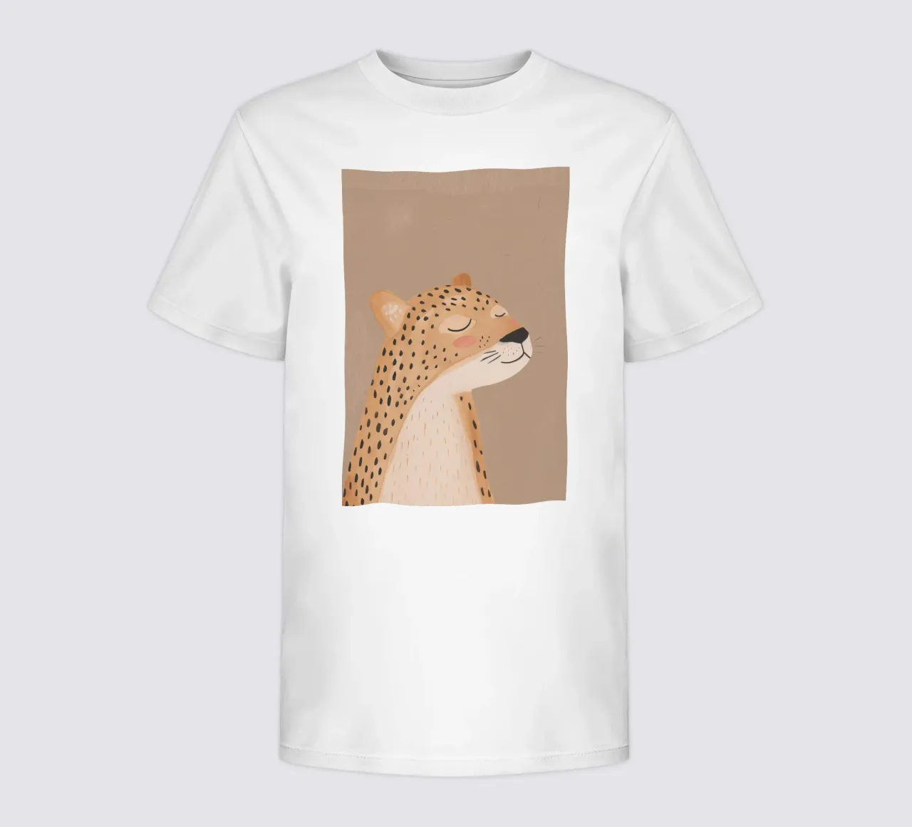 Cute Leopard, Kids Nursery Print, Children's Illustration kids t-shirt by Little Lola
