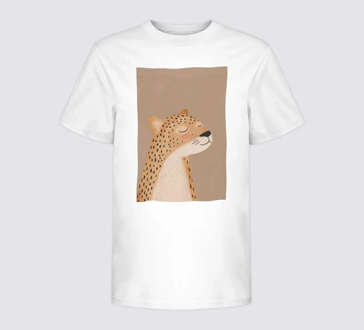 Cute Leopard, Kids Nursery Print, Children's Illustration kids t-shirt by Little Lola