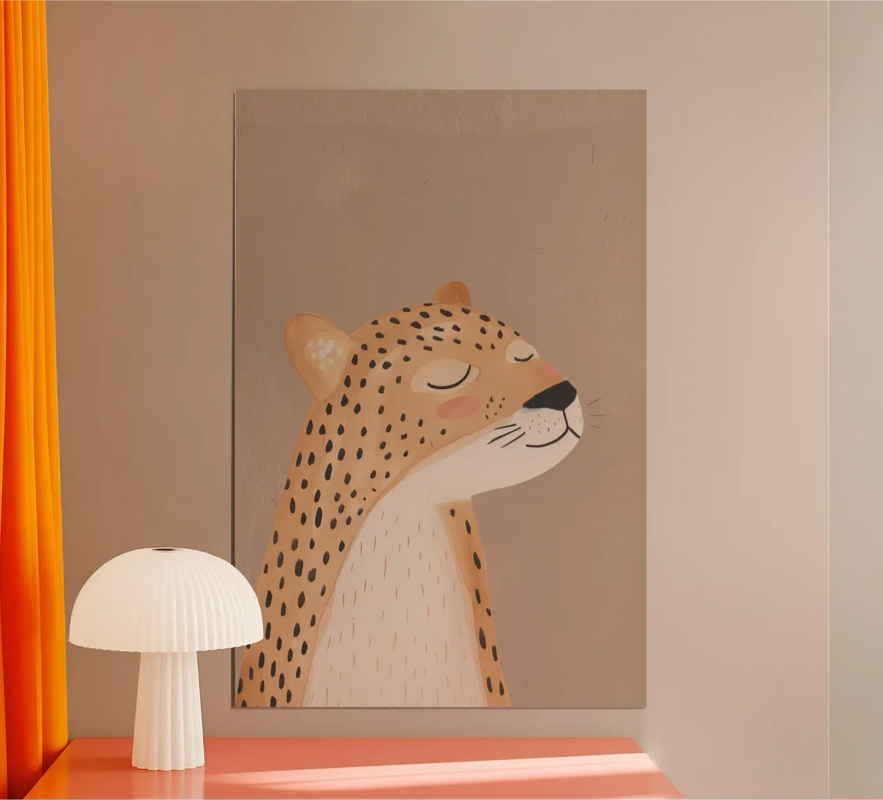 Cute Leopard, Kids Nursery Print, Children's Illustration hahnemühle by Little Lola
