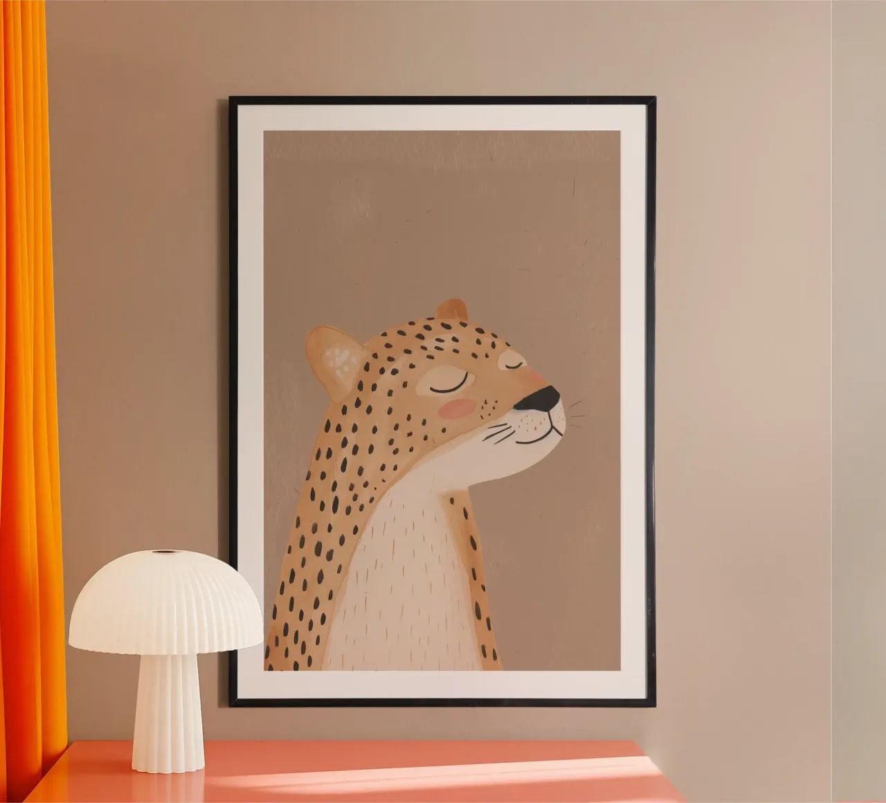 Cute Leopard, Kids Nursery Print, Children's Illustration hahnemühle by Little Lola