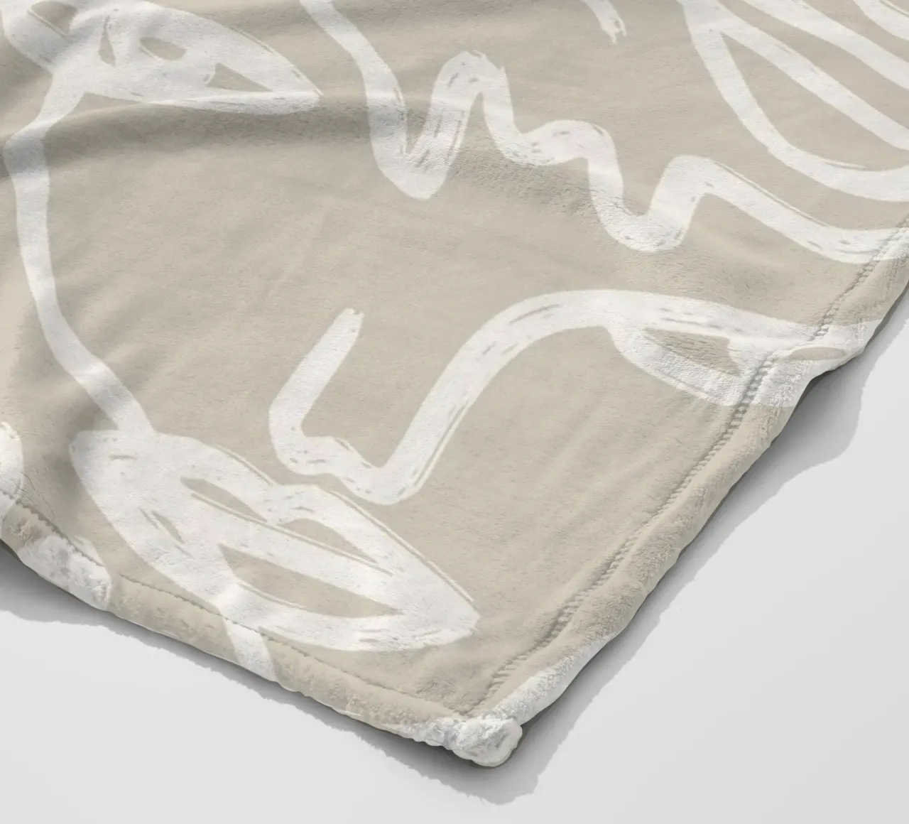 Beige Faces fleecedeken van ni-ja artboutique