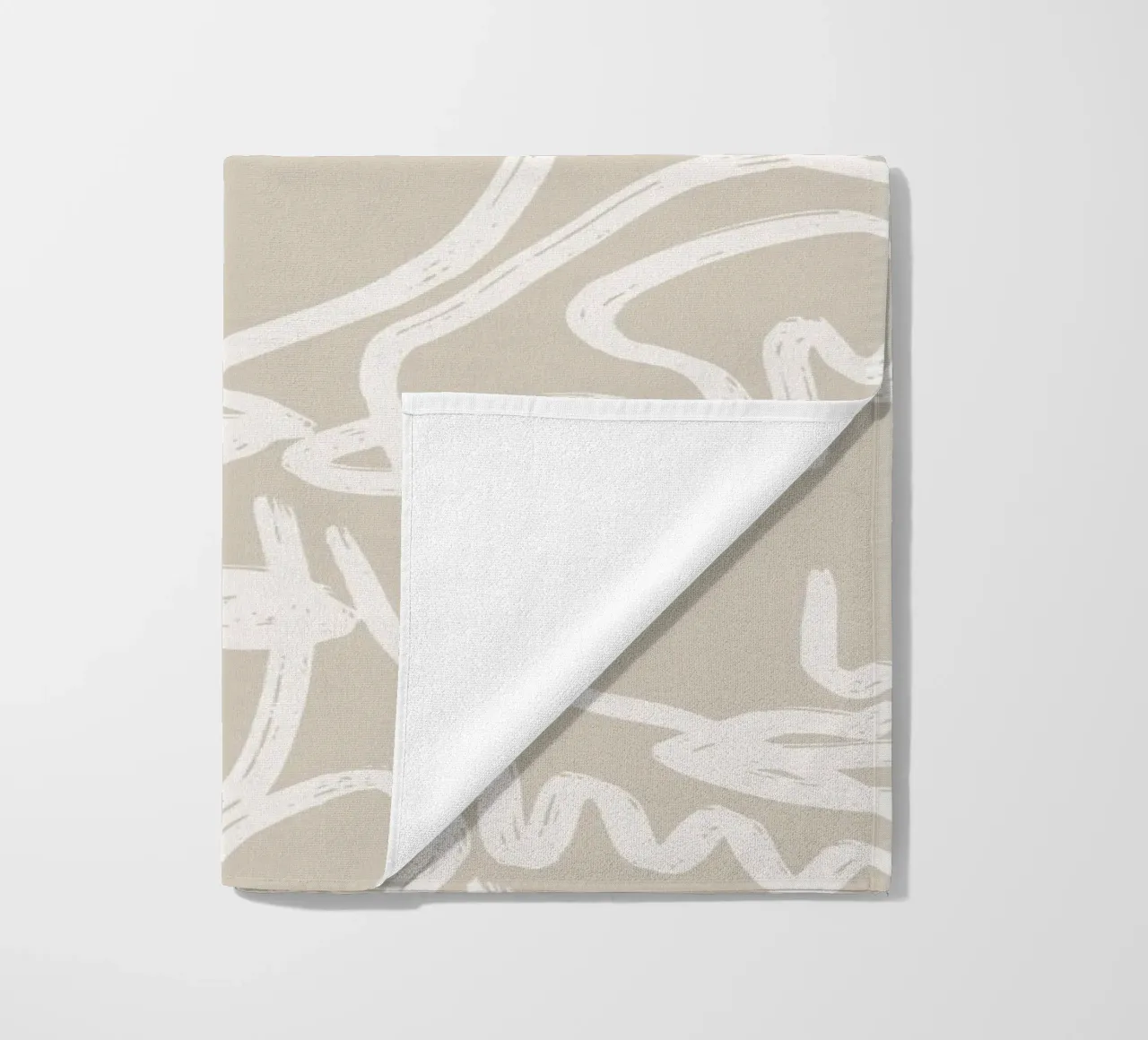 Beige Faces telo mare da ni-ja artboutique