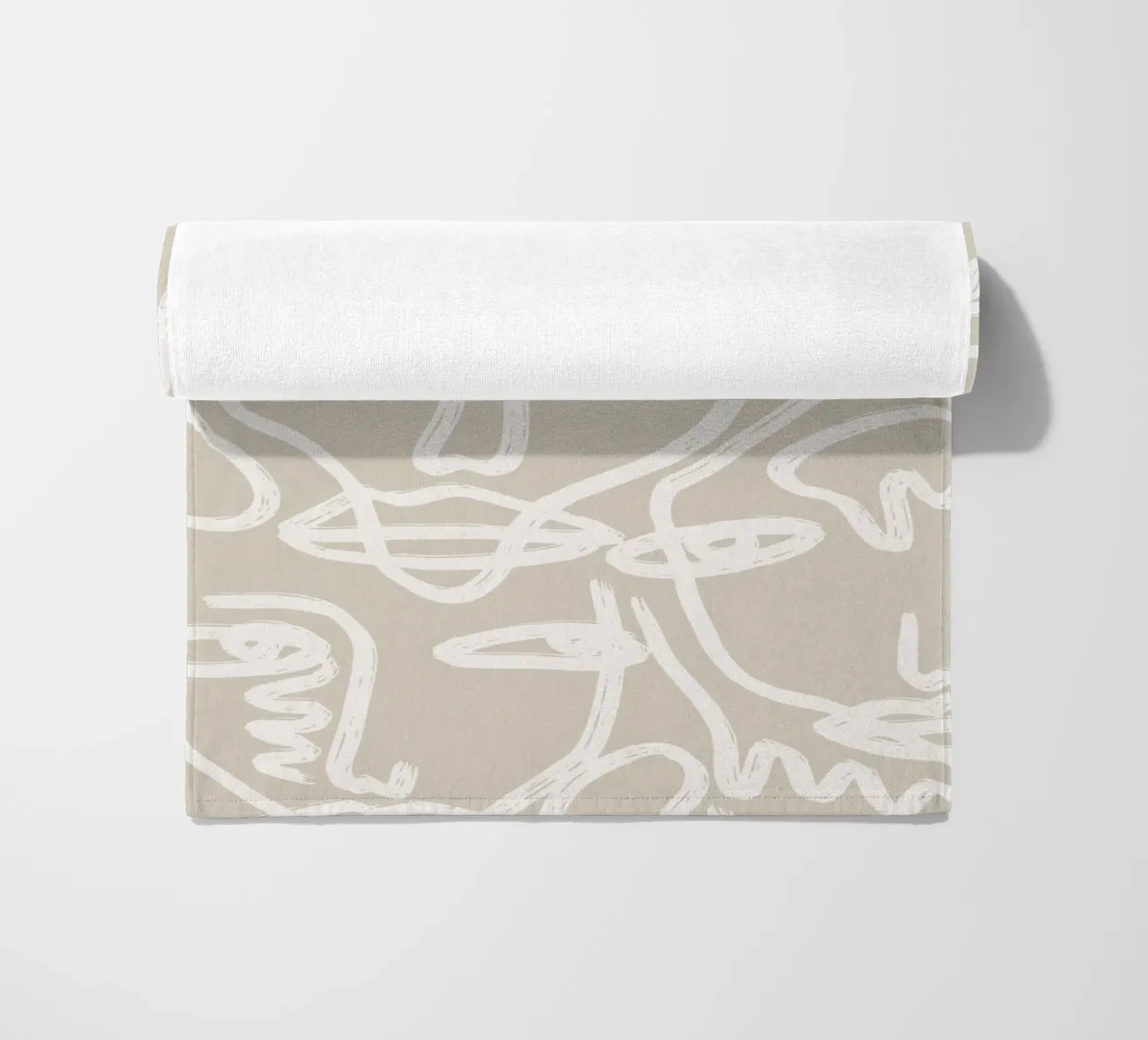 Beige Faces telo mare da ni-ja artboutique