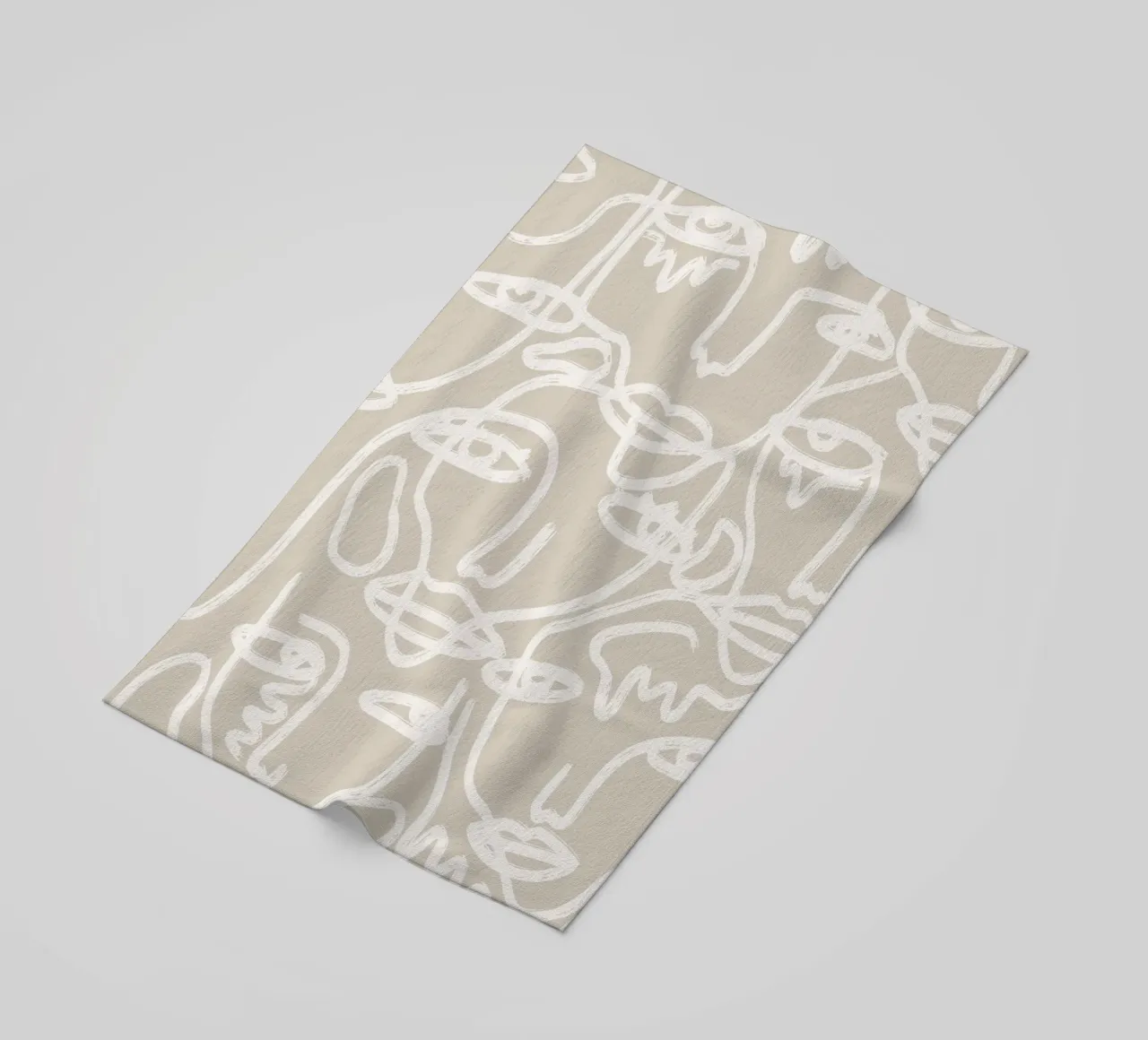 Beige Faces telo mare da ni-ja artboutique