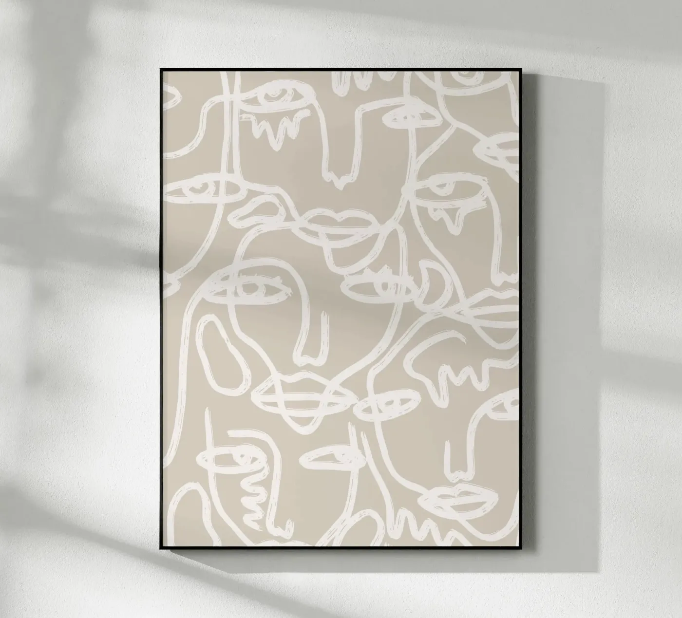 Beige Faces plexiglas de ni-ja artboutique